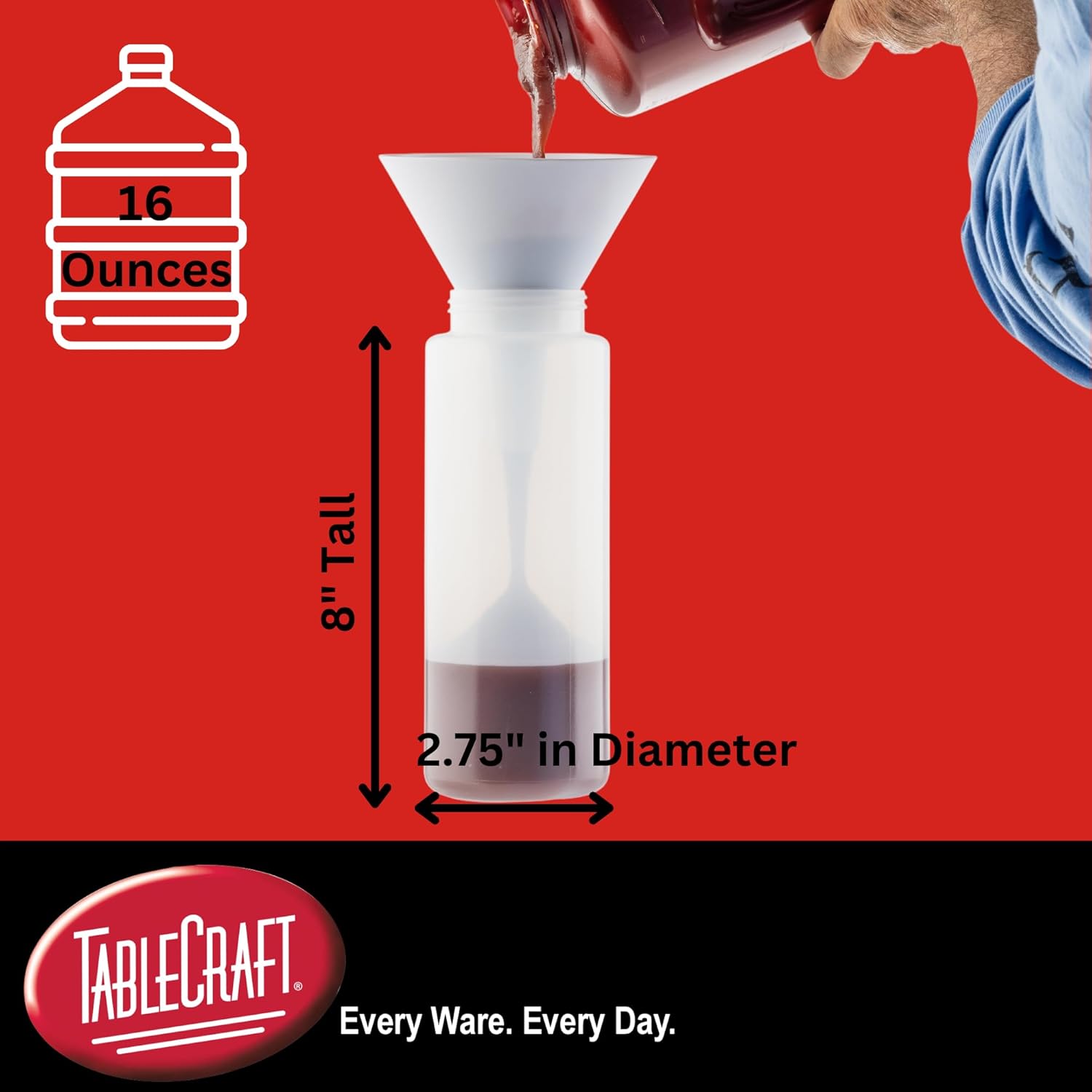 Tablecraft Plastic Condiment Squeeze Bottles