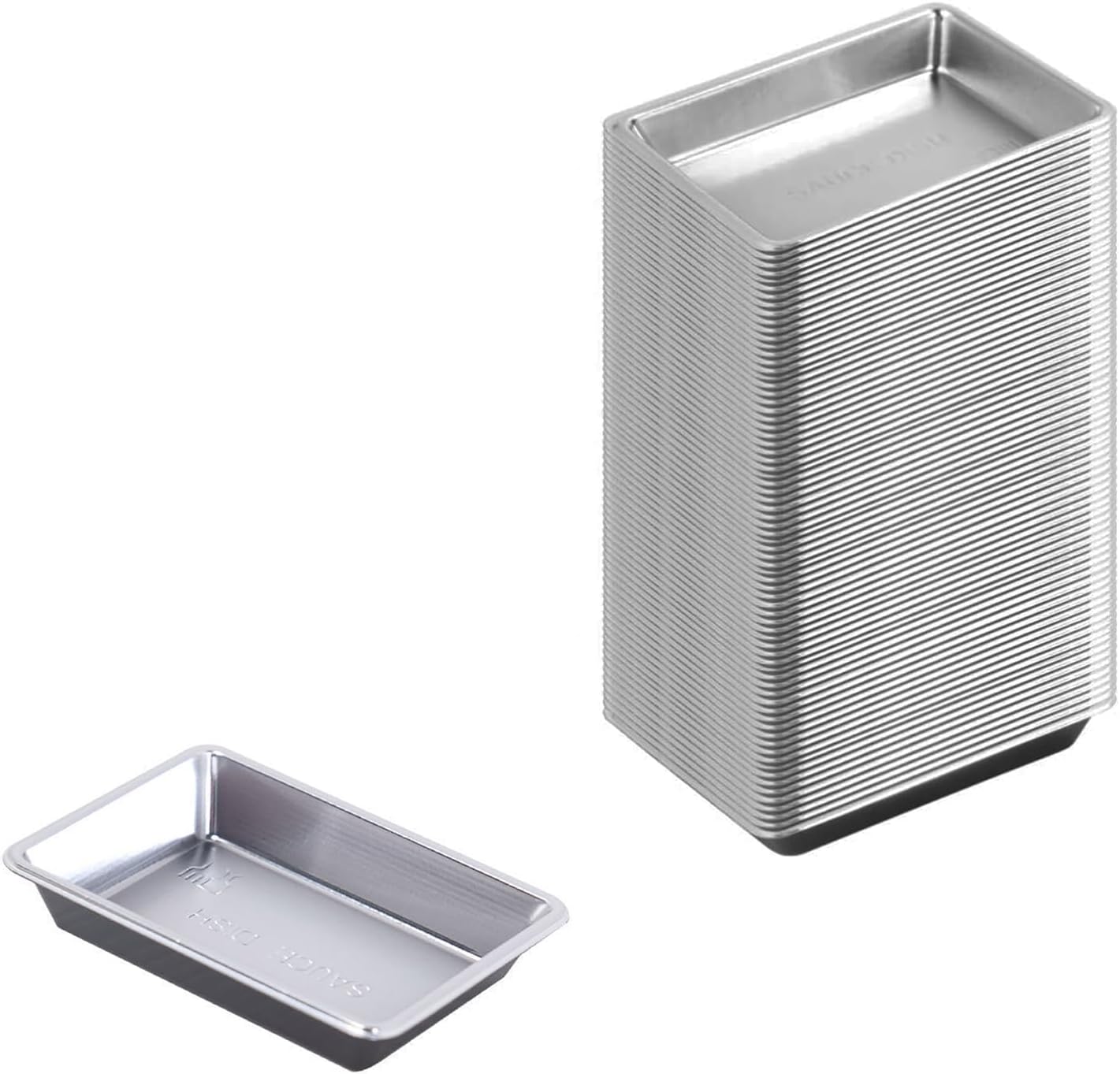 Mantouxi 100Pcs Disposable Dinnerware Dishes Stackable Eco-Friendly