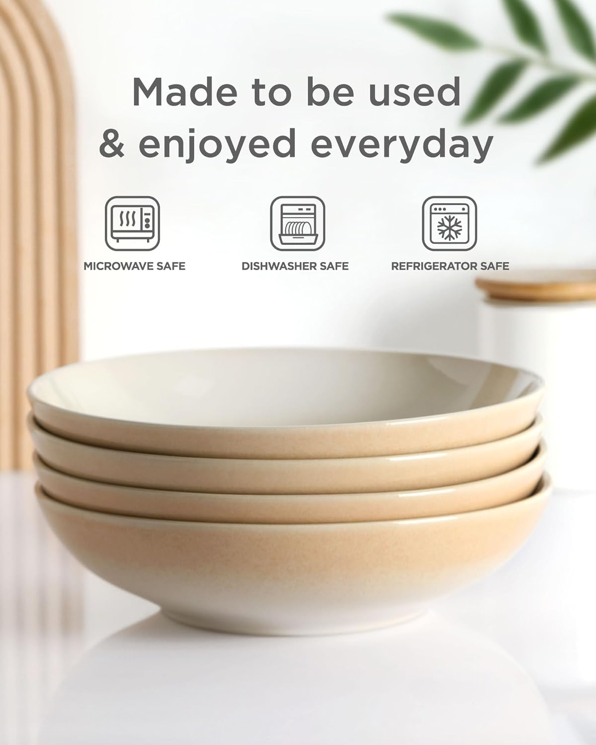 Famiware 87-inch Stoneware Serving Bowl Microwave and Dishwasher Safe