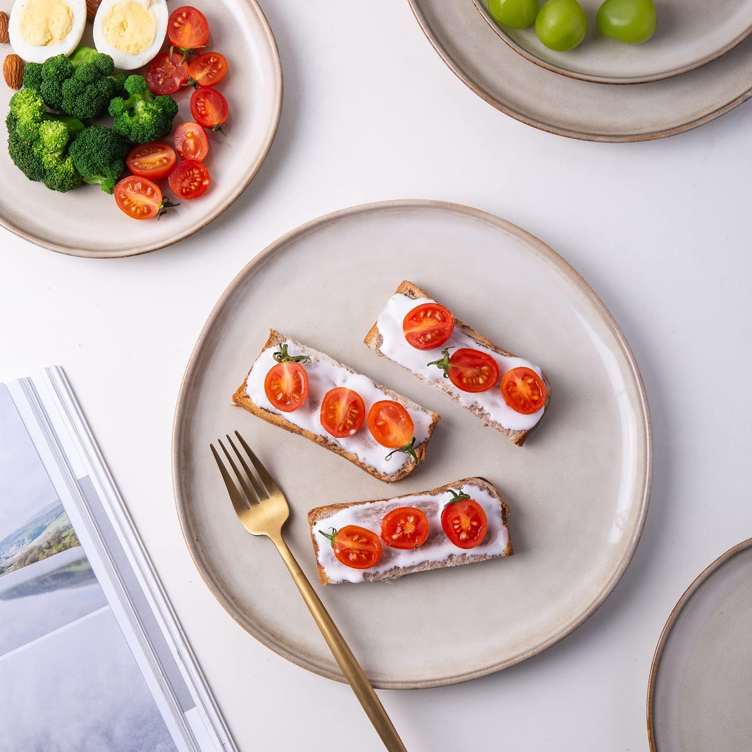 Unique Handmade Ceramic Plates Set