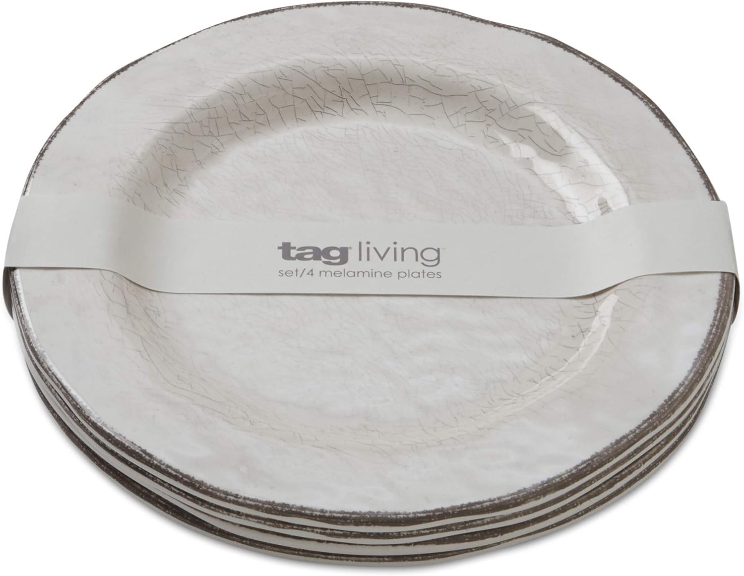 Melamine Dinnerware Set - Ivory - 9x9 Unique Design with Wavy Edge