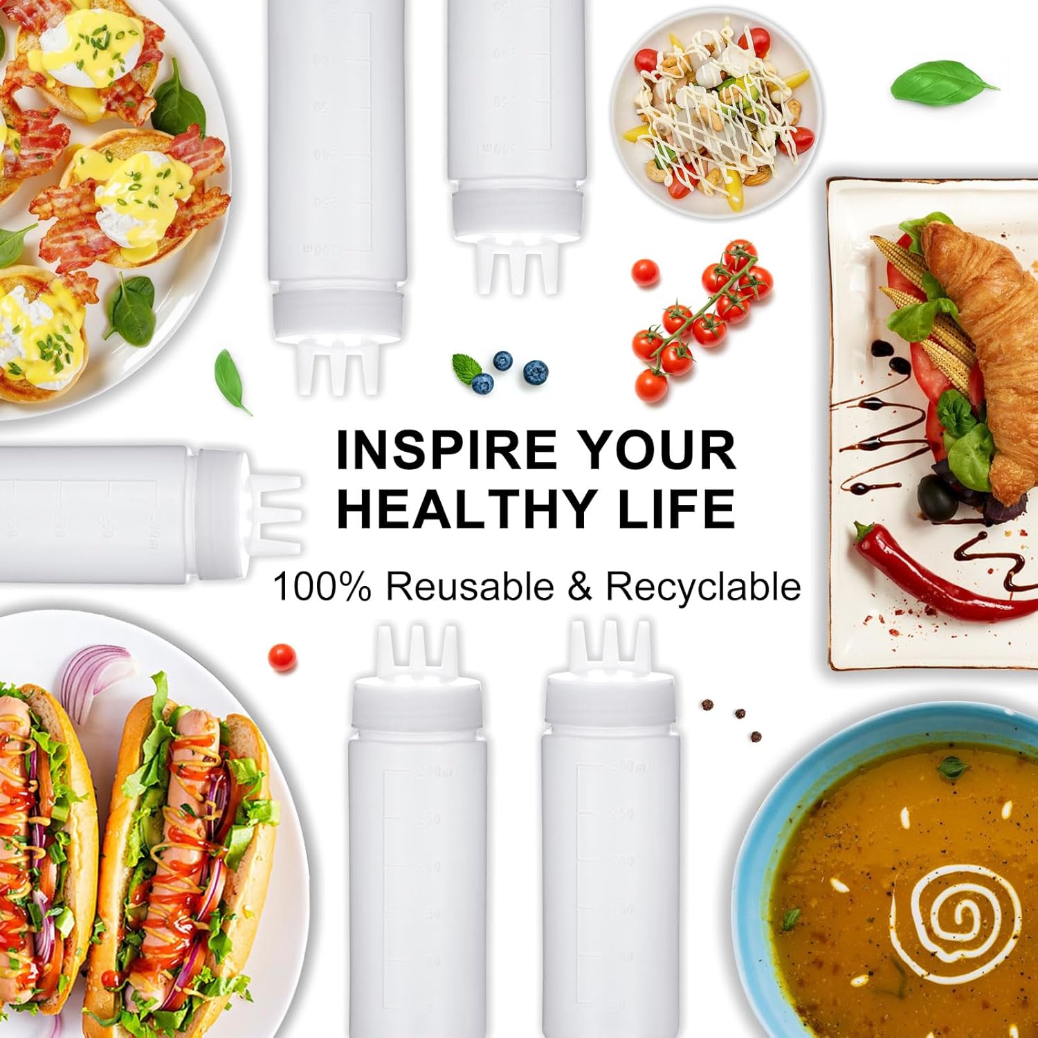 Squeeze Away Stress 3-Hole Condiment Bottles