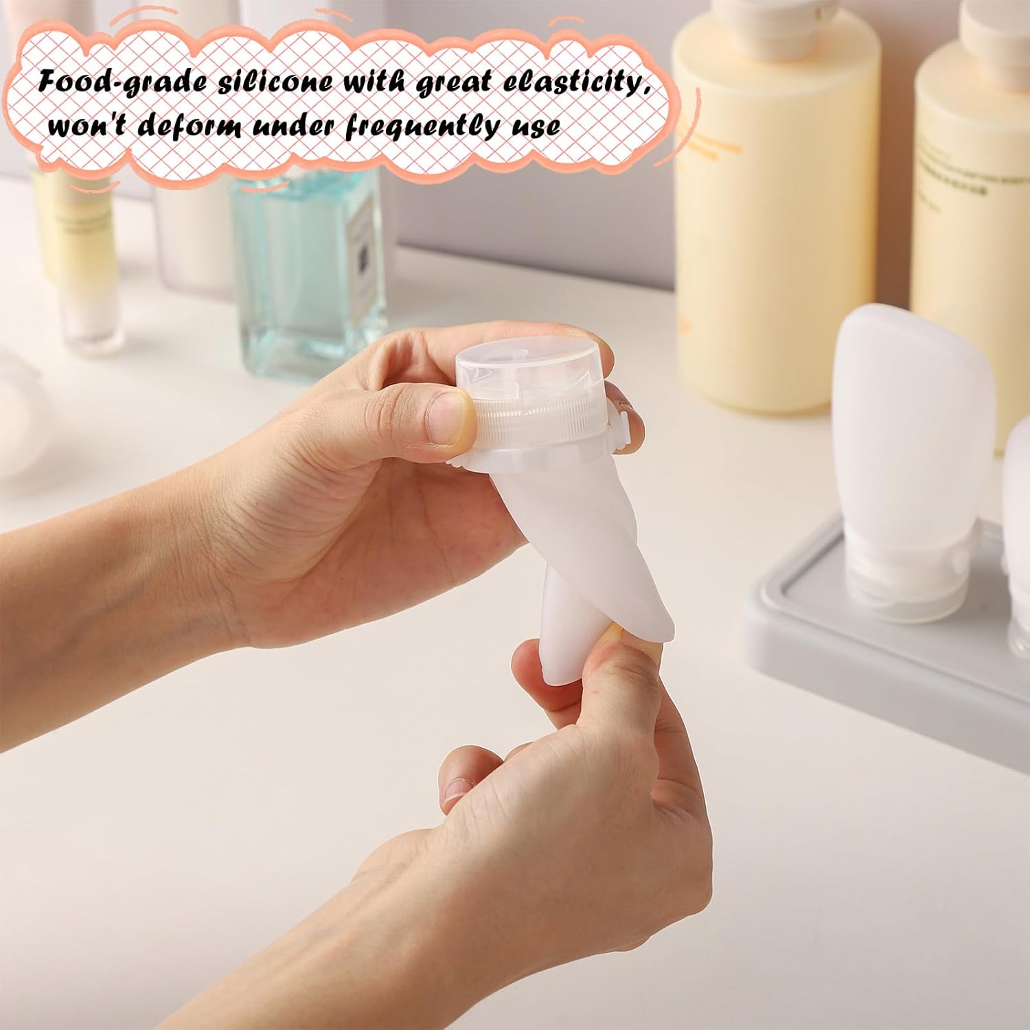 6-Pack Silicone Travel Condiment Bottles