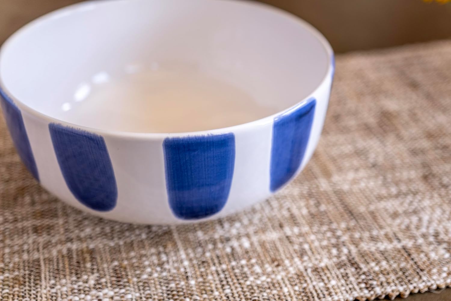 Vietri Viva Santorini Dot Large Footed Serving Bowl