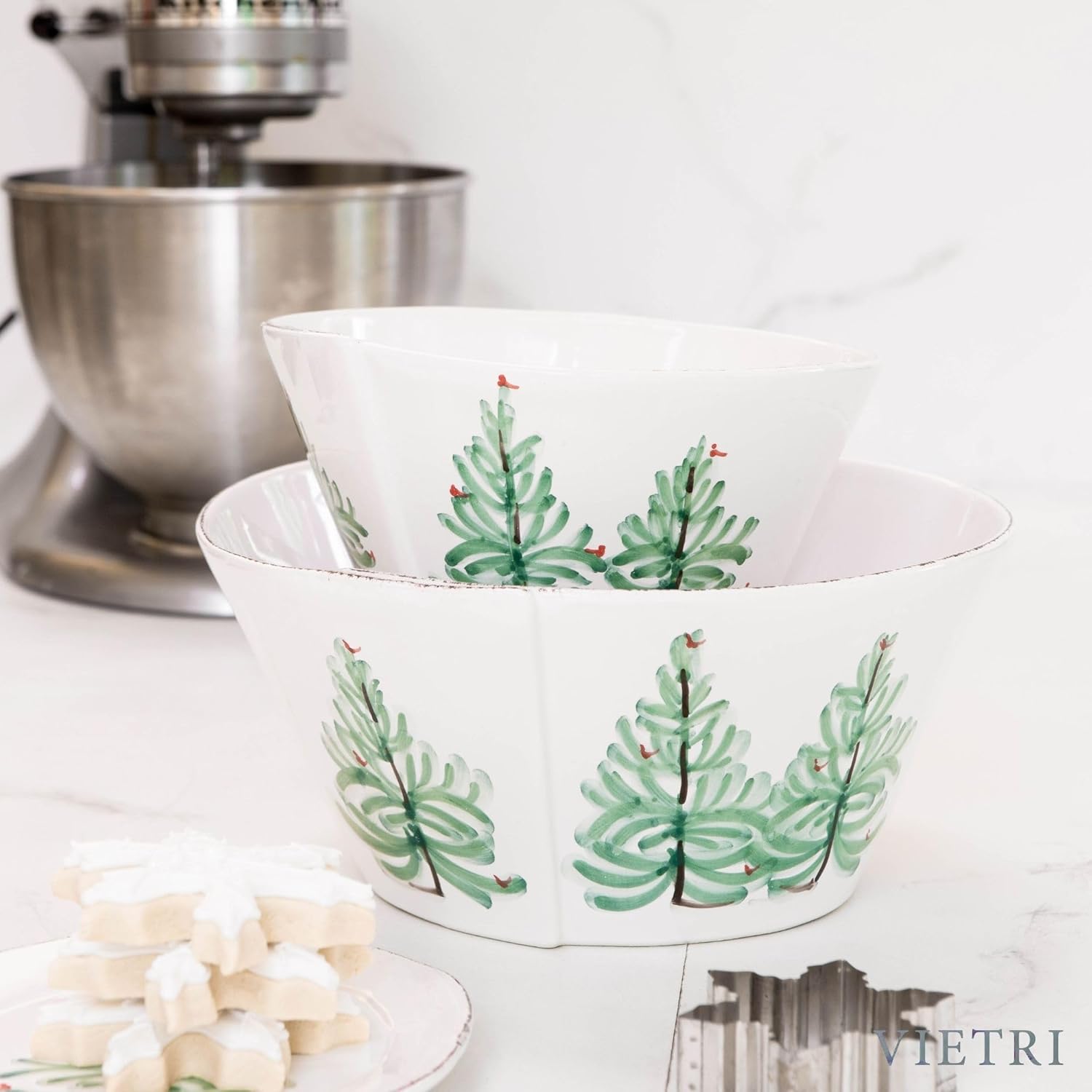 V_SPLIT Singing Bowl Green Eco-Friendly Cylinder Serving Bowls for Entertaining