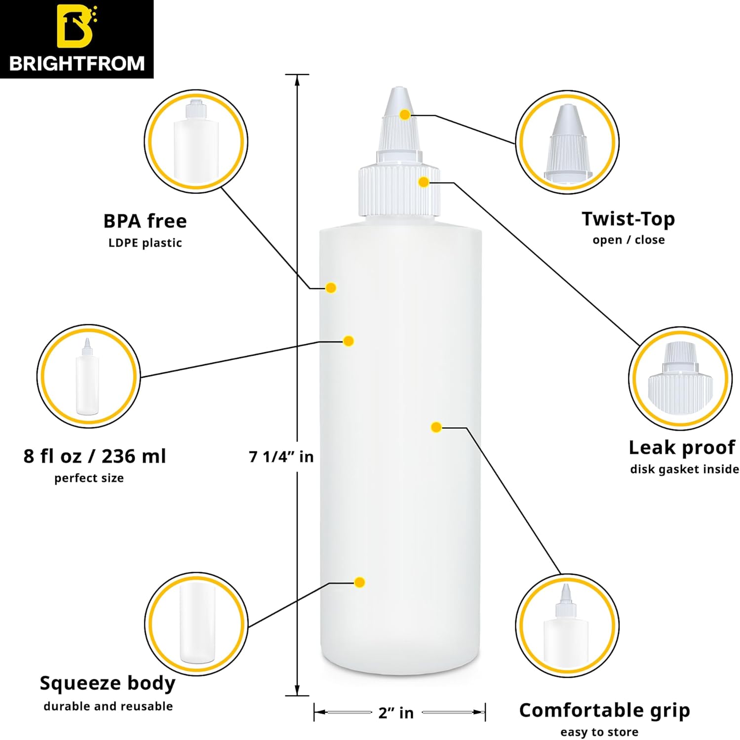 High-Quality Condiment Squeeze Bottles