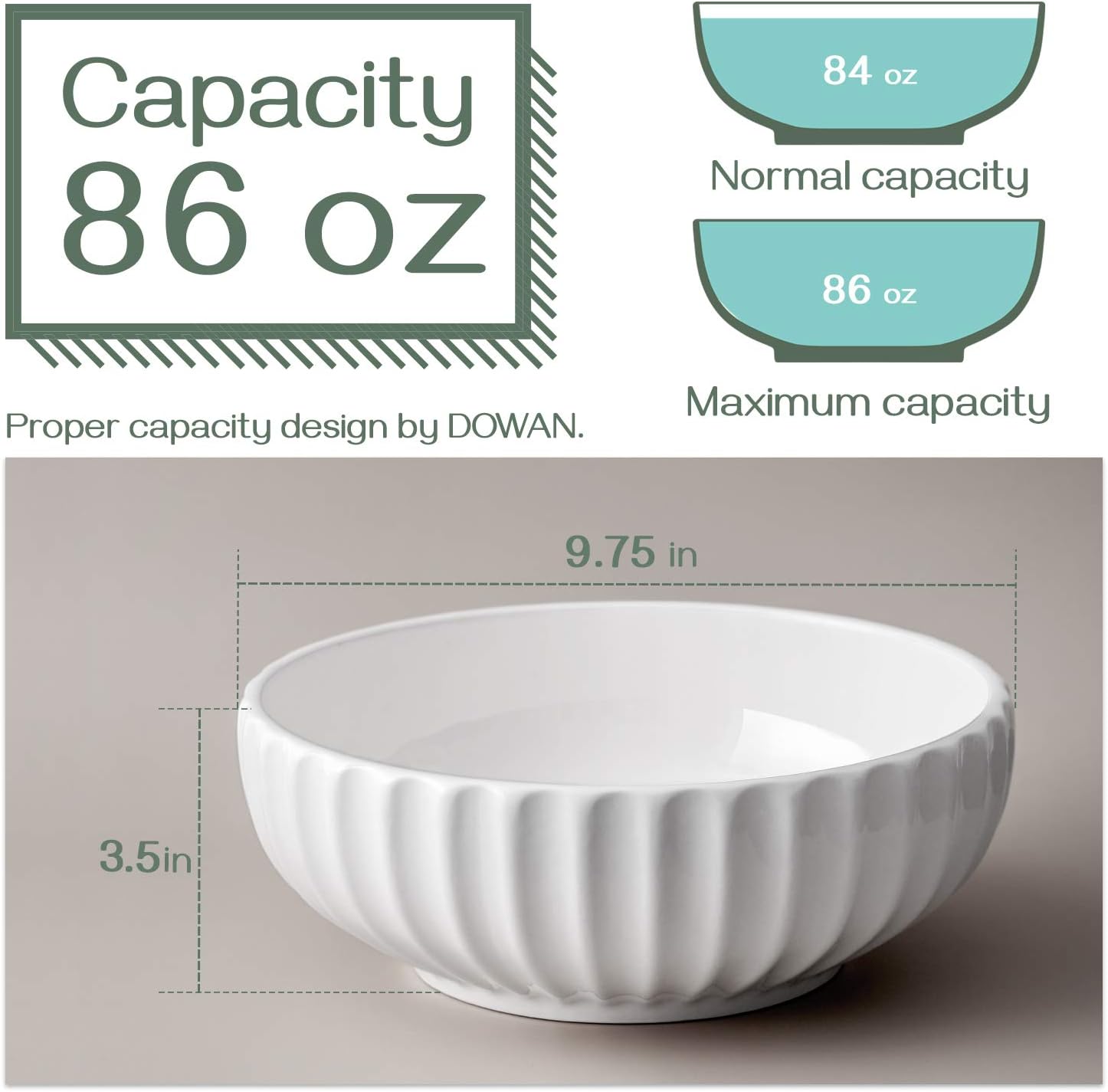 Elegant Design DOWAN 98 Serving Bowls White