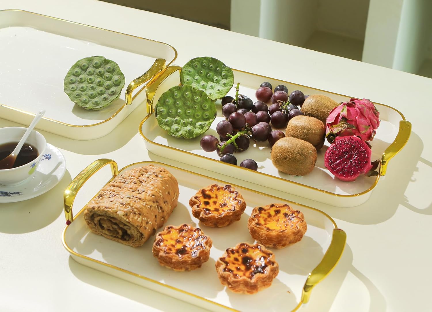 JEESA Set of 3 Serving Platters with Handles