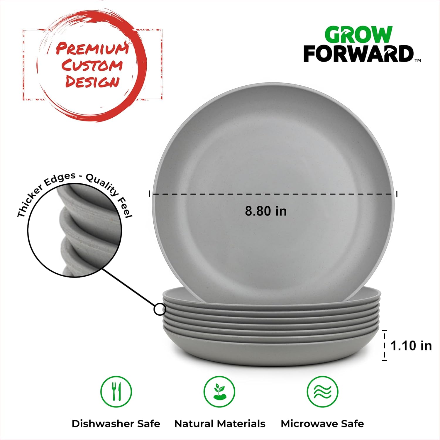 Grown Forward Premium Wheat Straw Plates