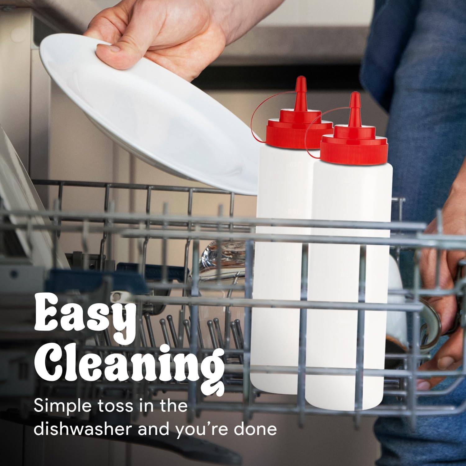 No-Spill Leak-Proof Condiment Squeeze Bottles - Perfect Choice for Kitchens