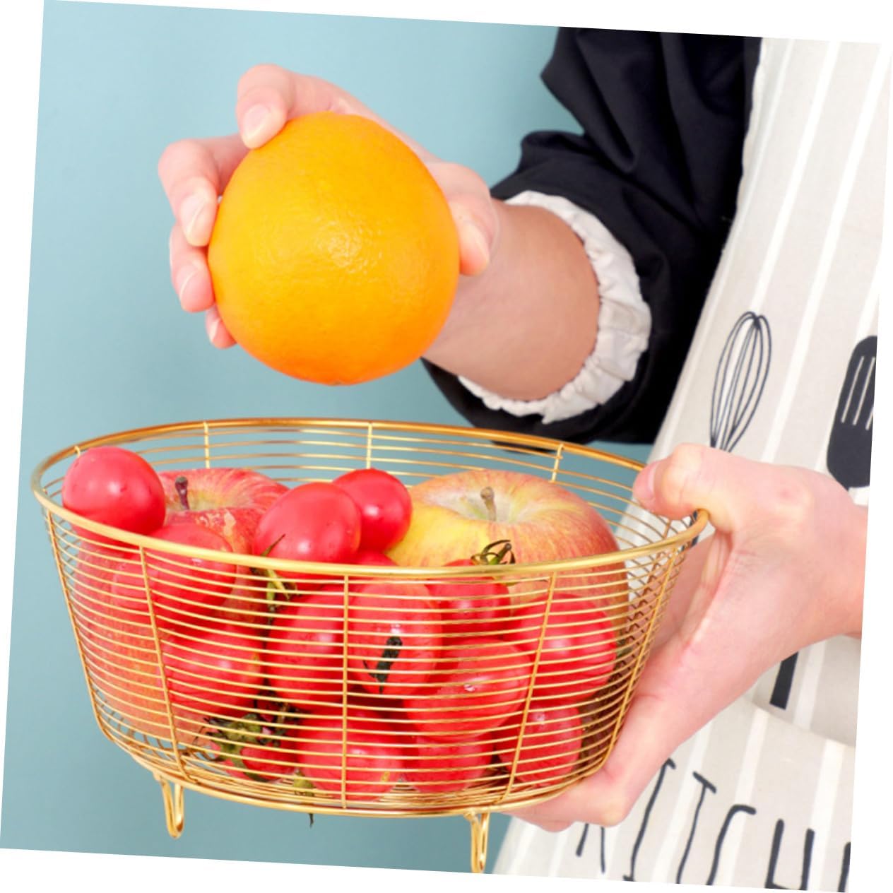 OKUMEYR Durable Stainless Steel Fruit and Vegetable Basket