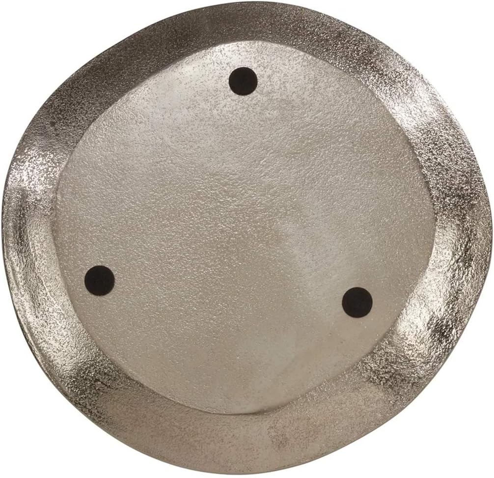 Modern Brushed Aluminum 13 Set of 4 Charger Plates Silver