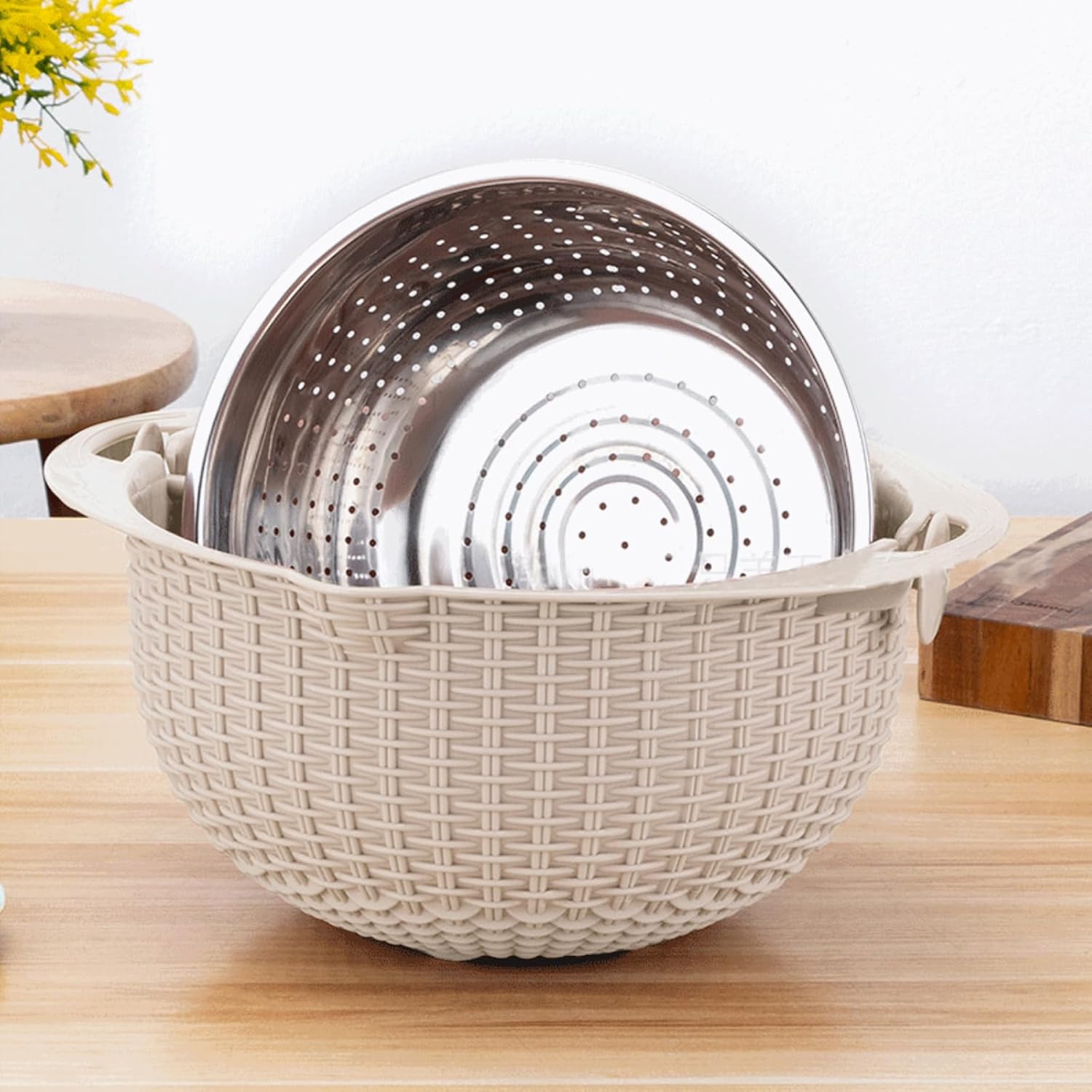 4-in-1 Stainless Steel Colander SetPerfect for Kitchen Essentials