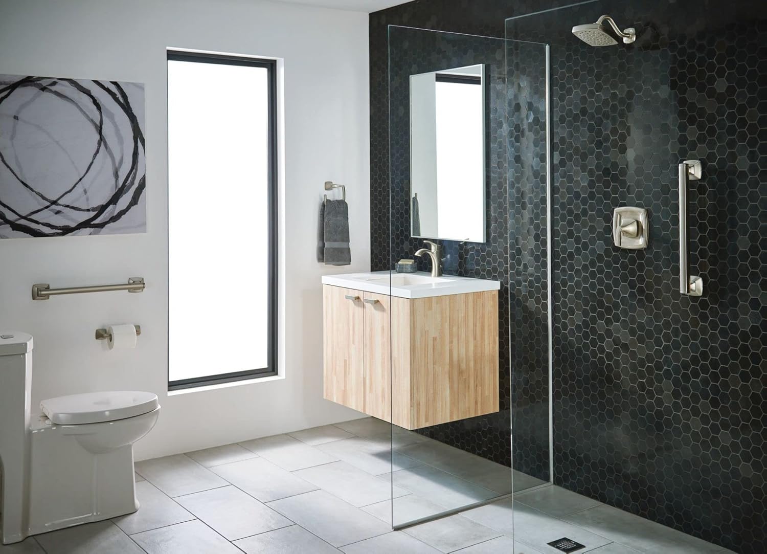 Bathroom Grab Bar Oil-Rubbed Bronze 24-Inch Stainless Steel