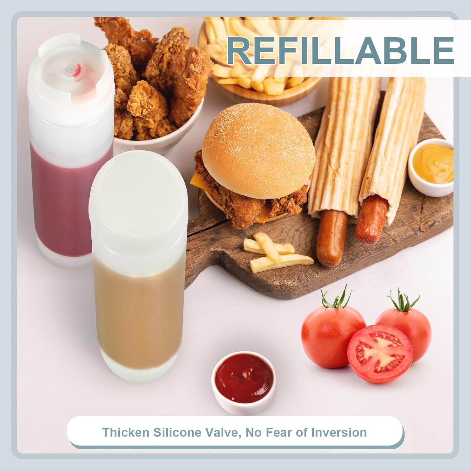 4-Piece Refillable Squeeze Bottles
