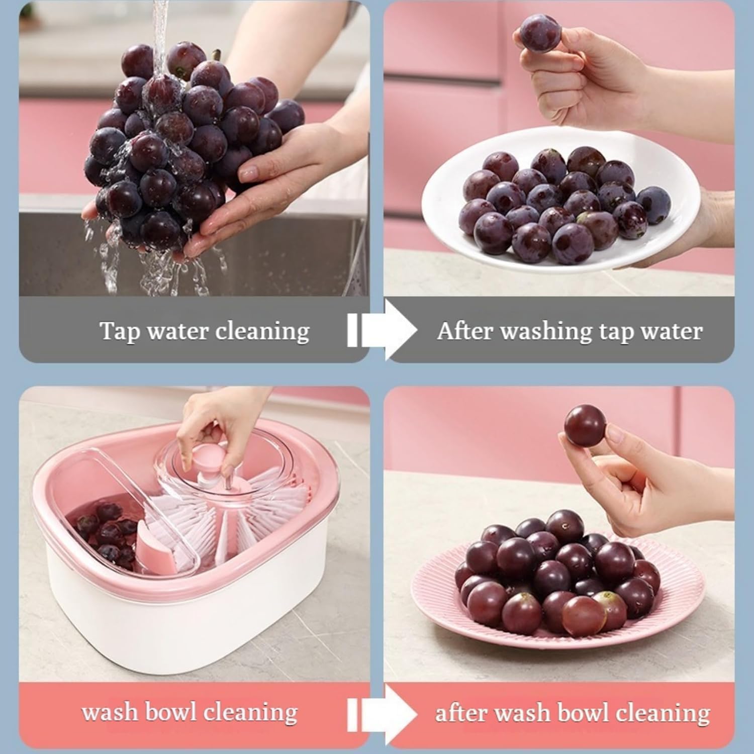 Fruit Washer Spinner with Brush