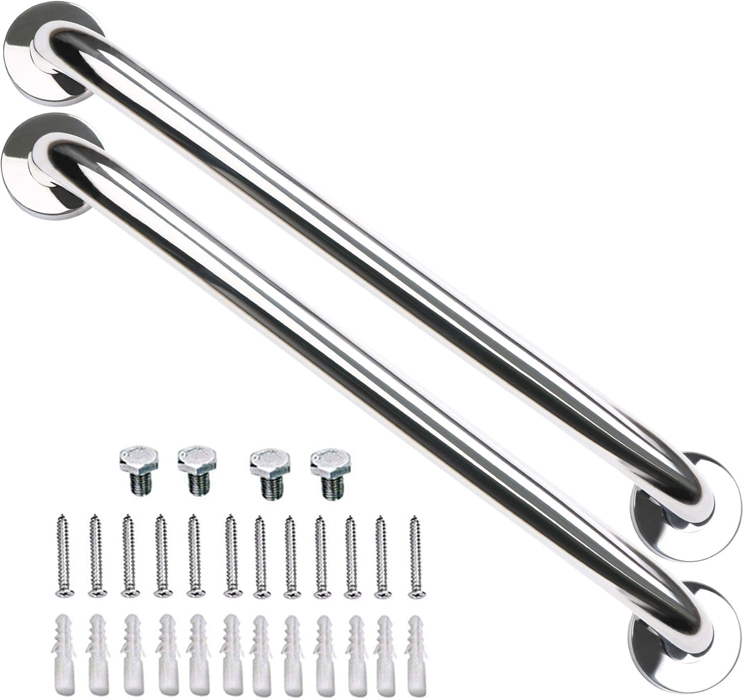 Safety Bath Grab Bar 24-Inch Chrome Stainless Steel with 15 Diameter