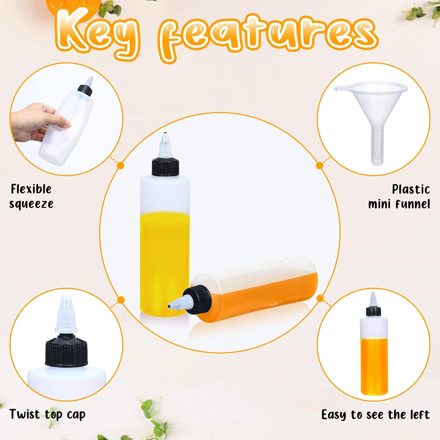 50-Pack Squeeze Bottles