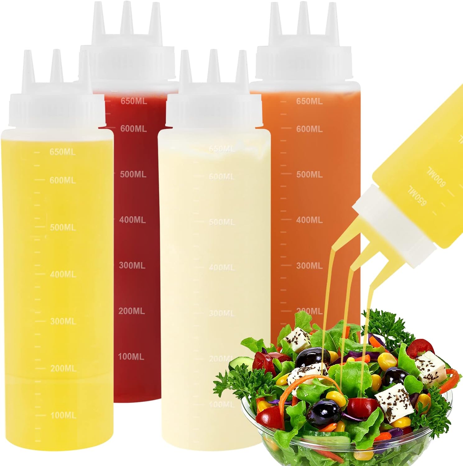 Saladulce 23oz Squeeze Bottles 4-Pack