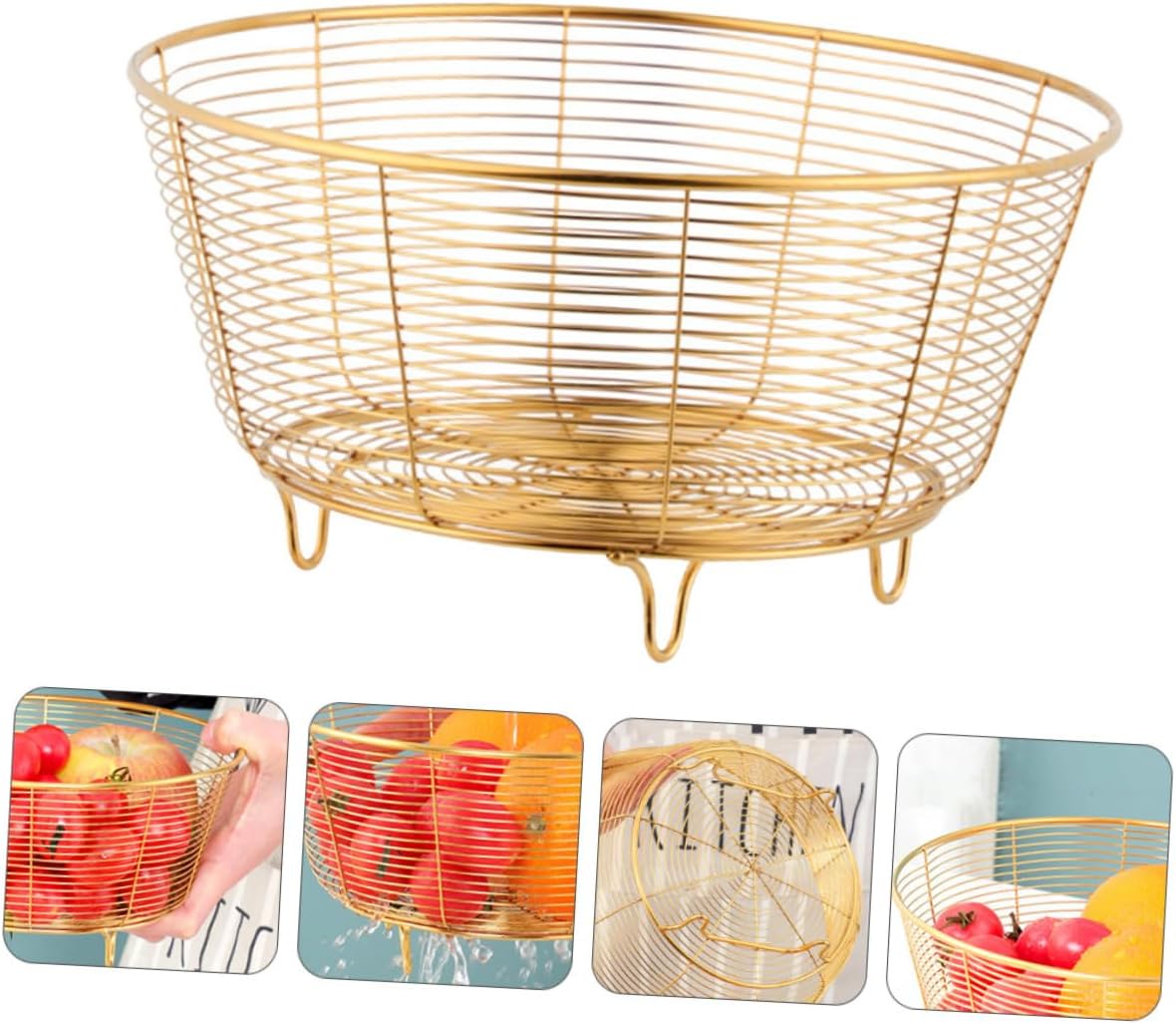 Perfect for Fruits Veggies Stainless Steel Drain Basket