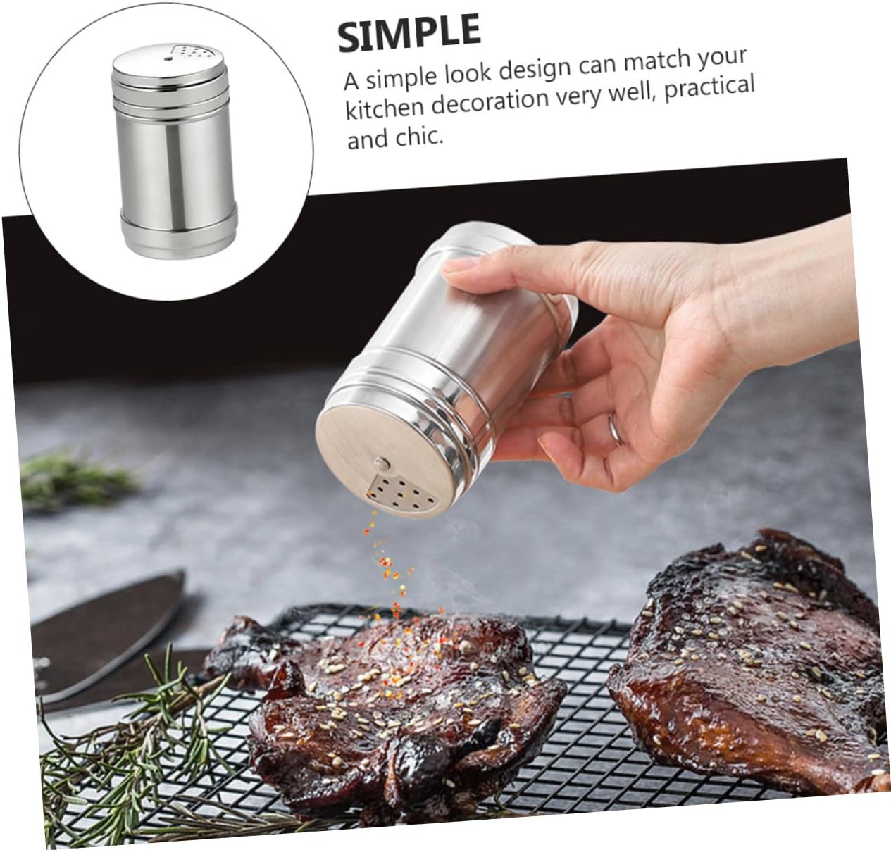 Sturdy Stainless Steel Condiment Bottles with Revolving Covers for Easy Seasoning