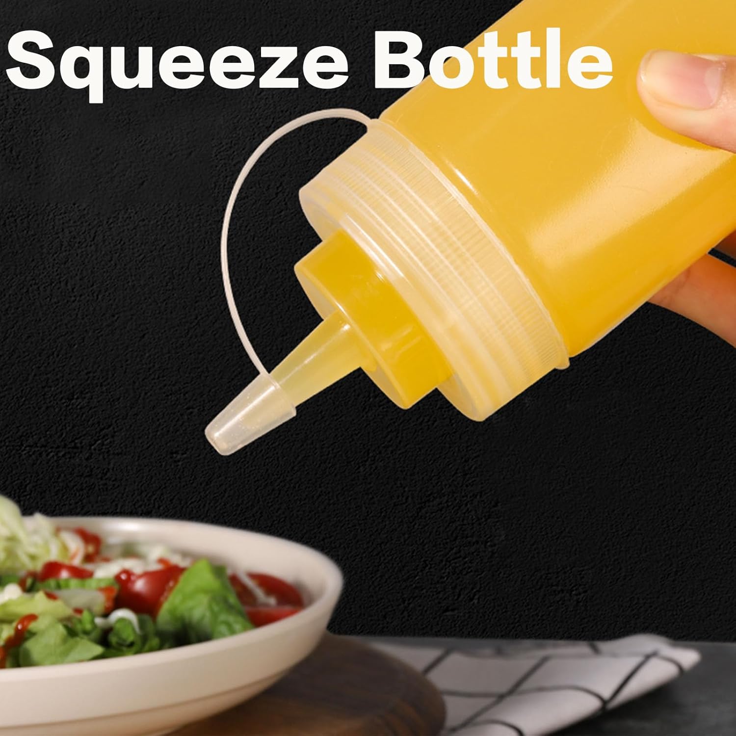 12Pack MultiUse squeezable bottles for condiments BBQ sauce and more