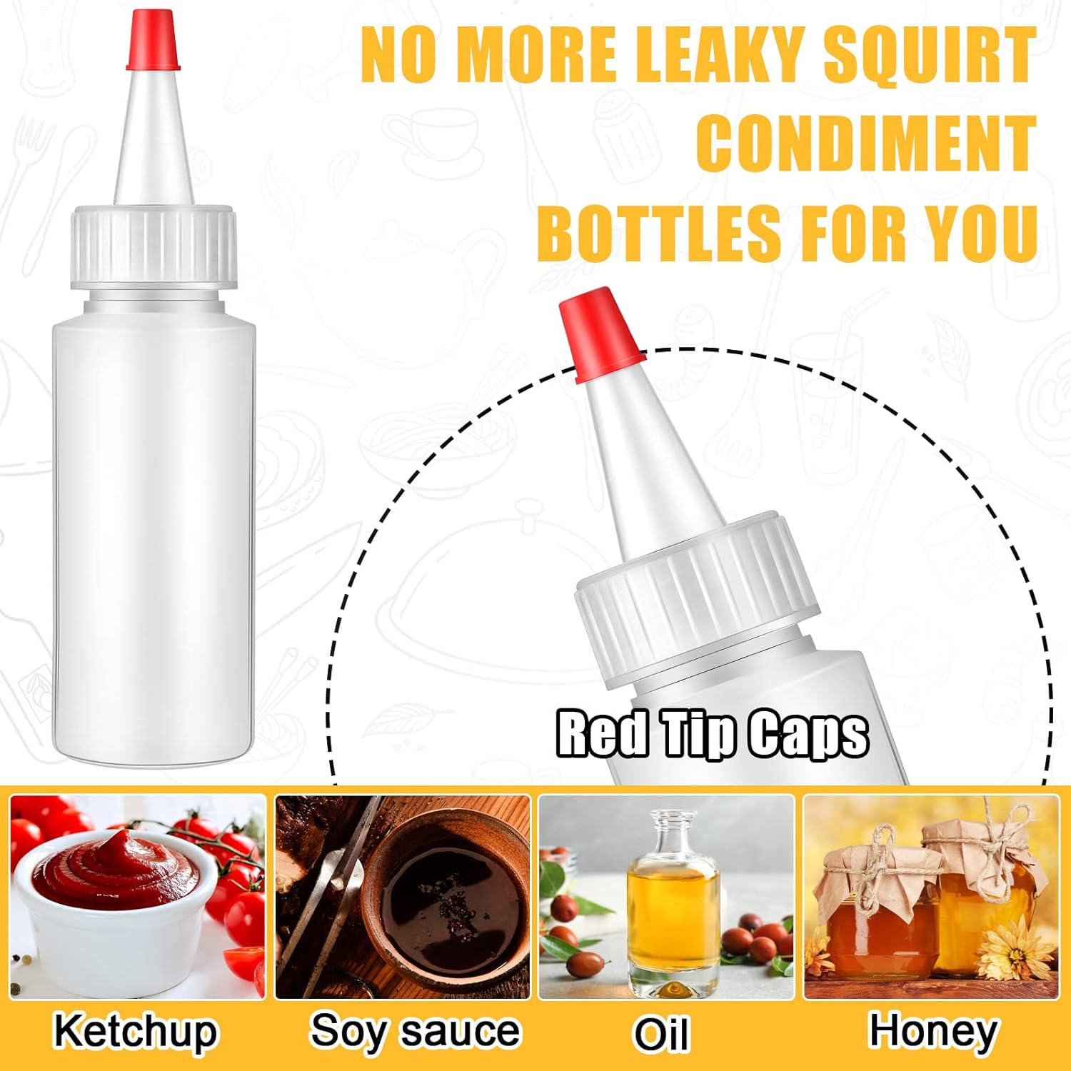 80-Piece Refillable Mini Squeeze Bottles