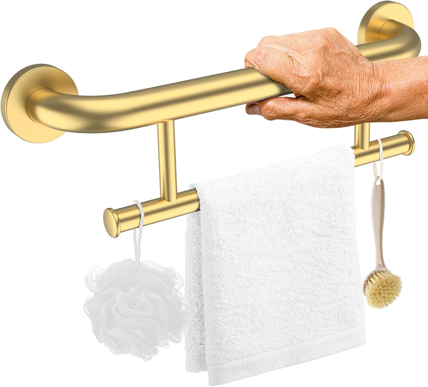 17 Inch Gold Towel Holder Grab Bar