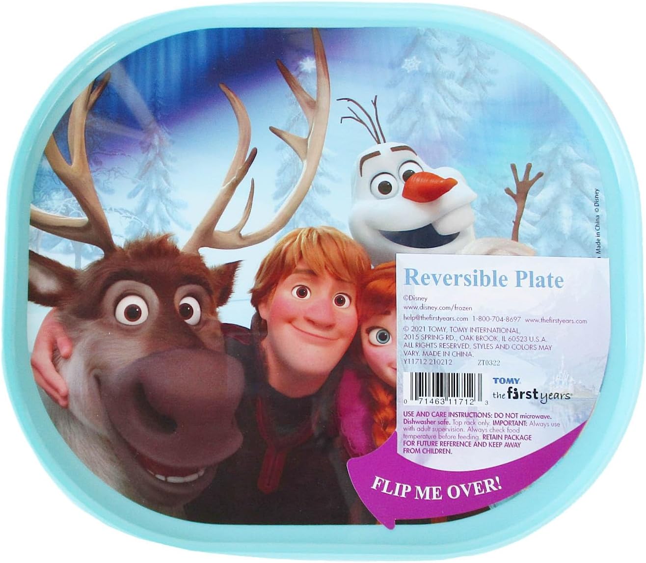 Show-Offs Reversible Character Melamine Plate Elsa Anna