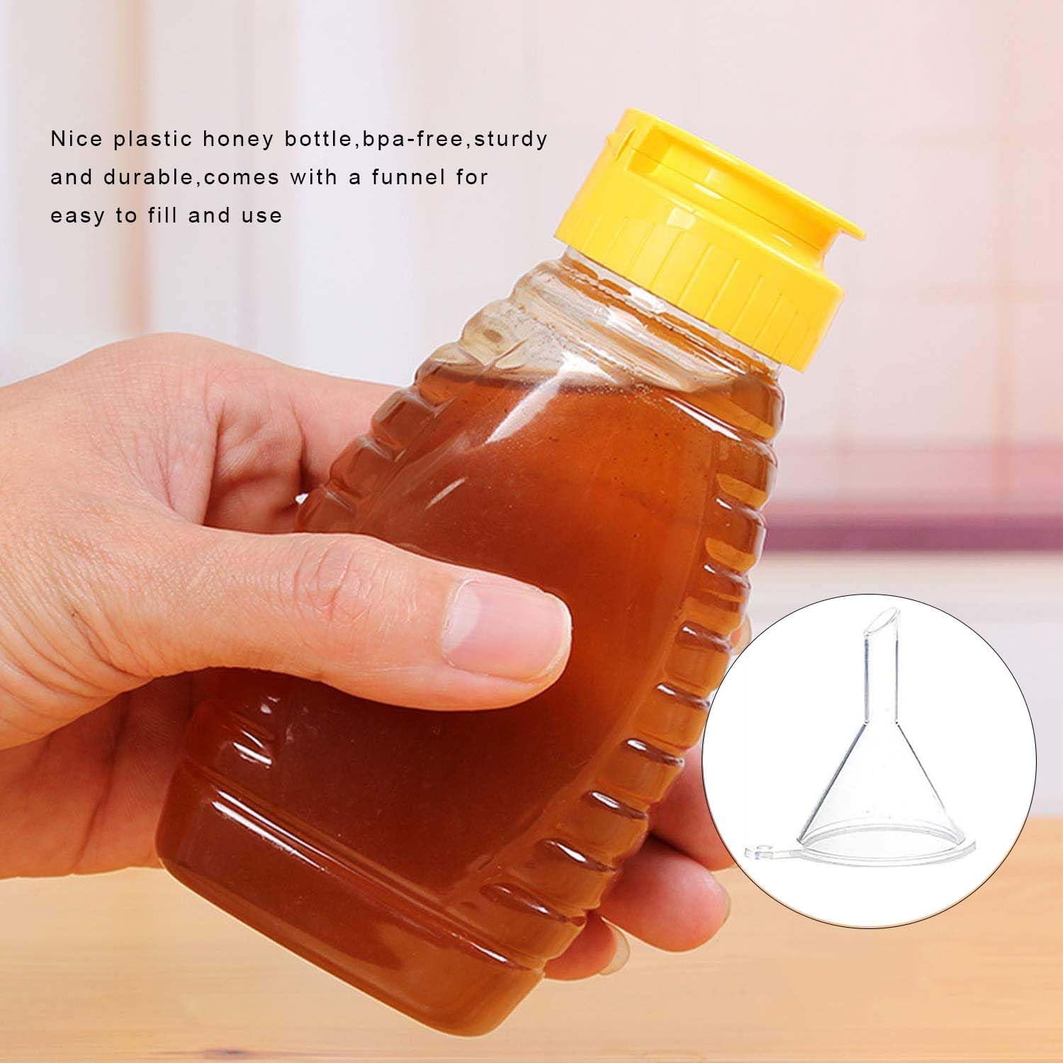 Double Squeezable Honey Jar Set with Funnel 180ml