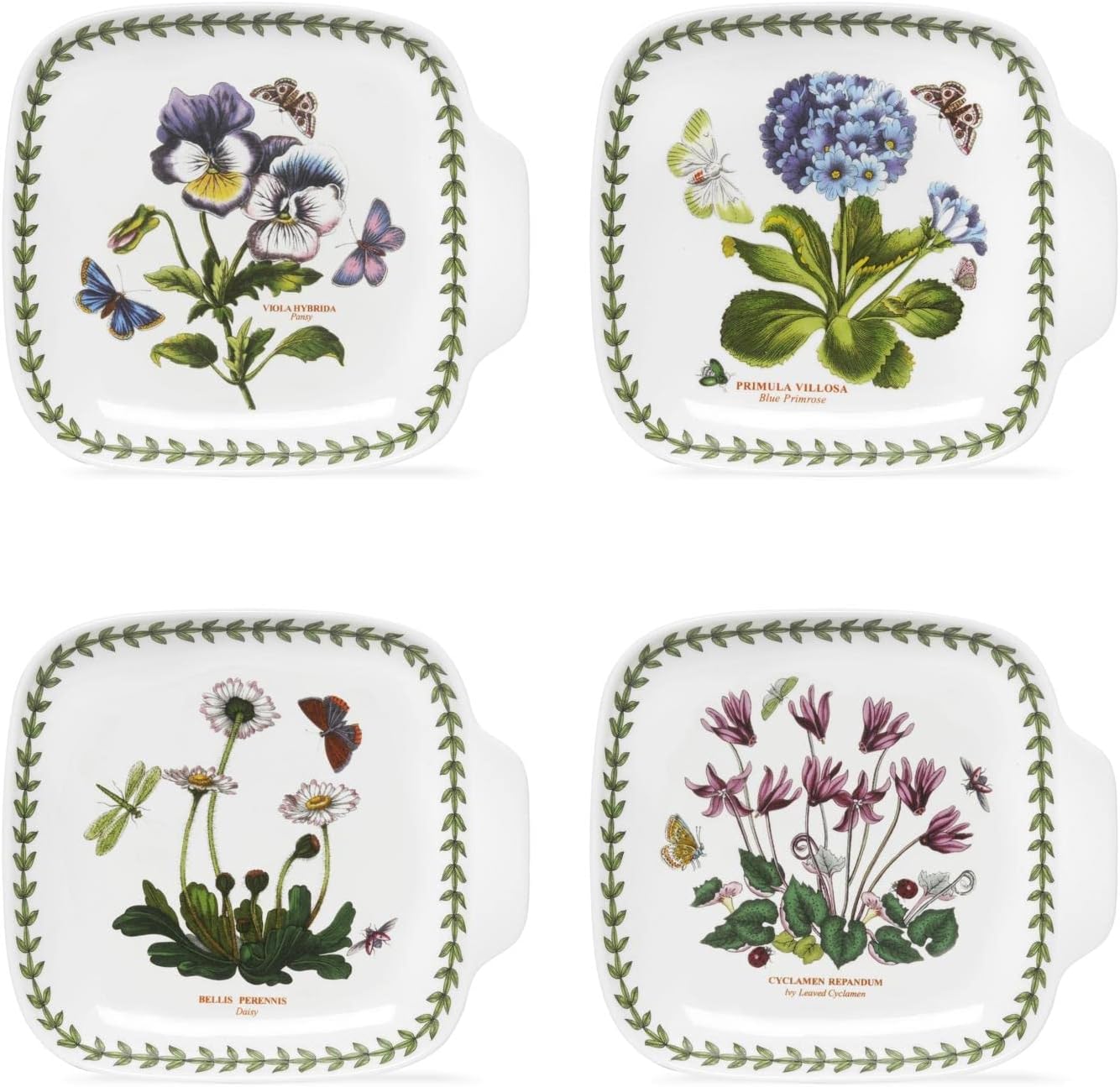 Portmeirion Botanic Garden Elegant Canape Plates Set of 4