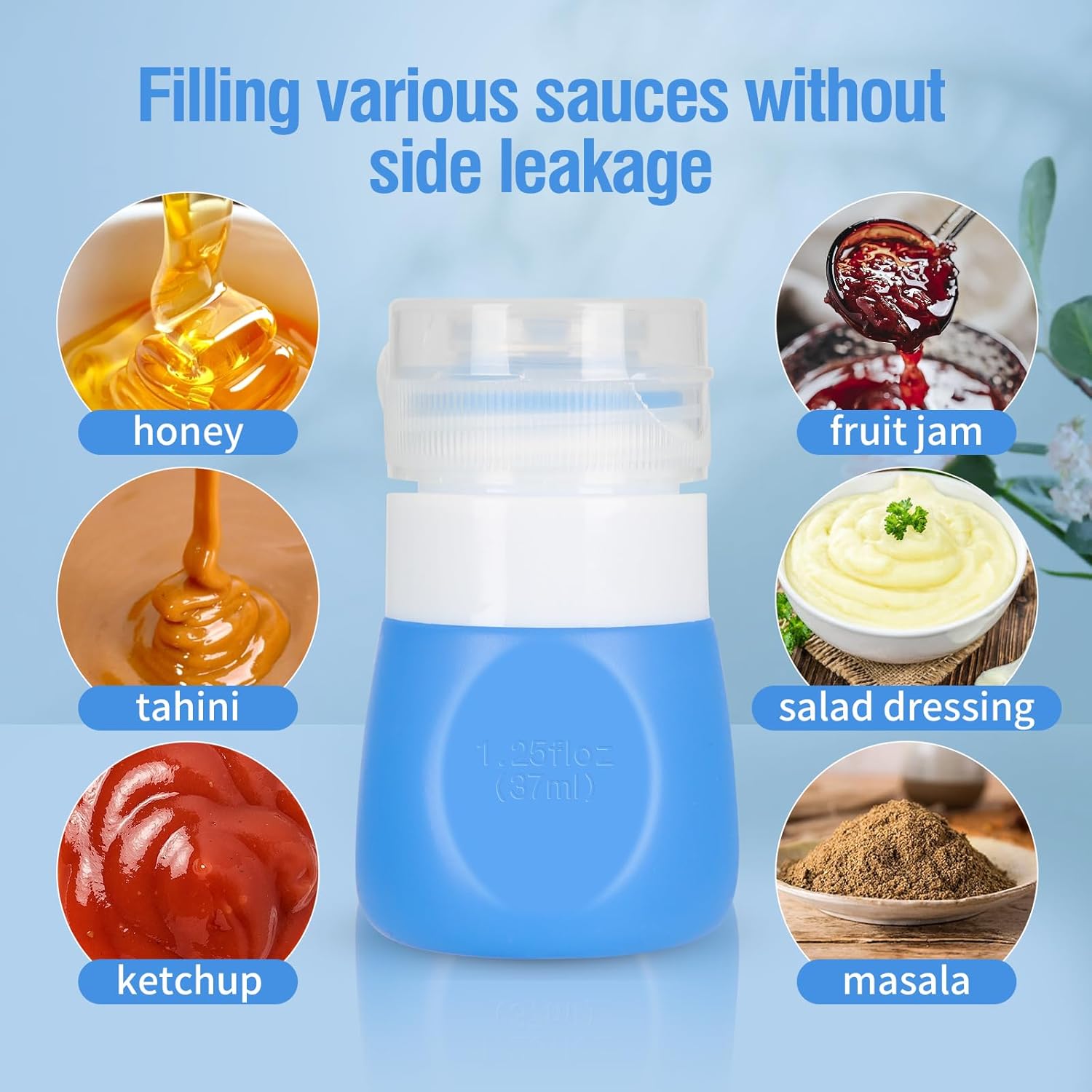 Perfect for Lunch Set of 4 Squeeze Salad Dressing Bottles