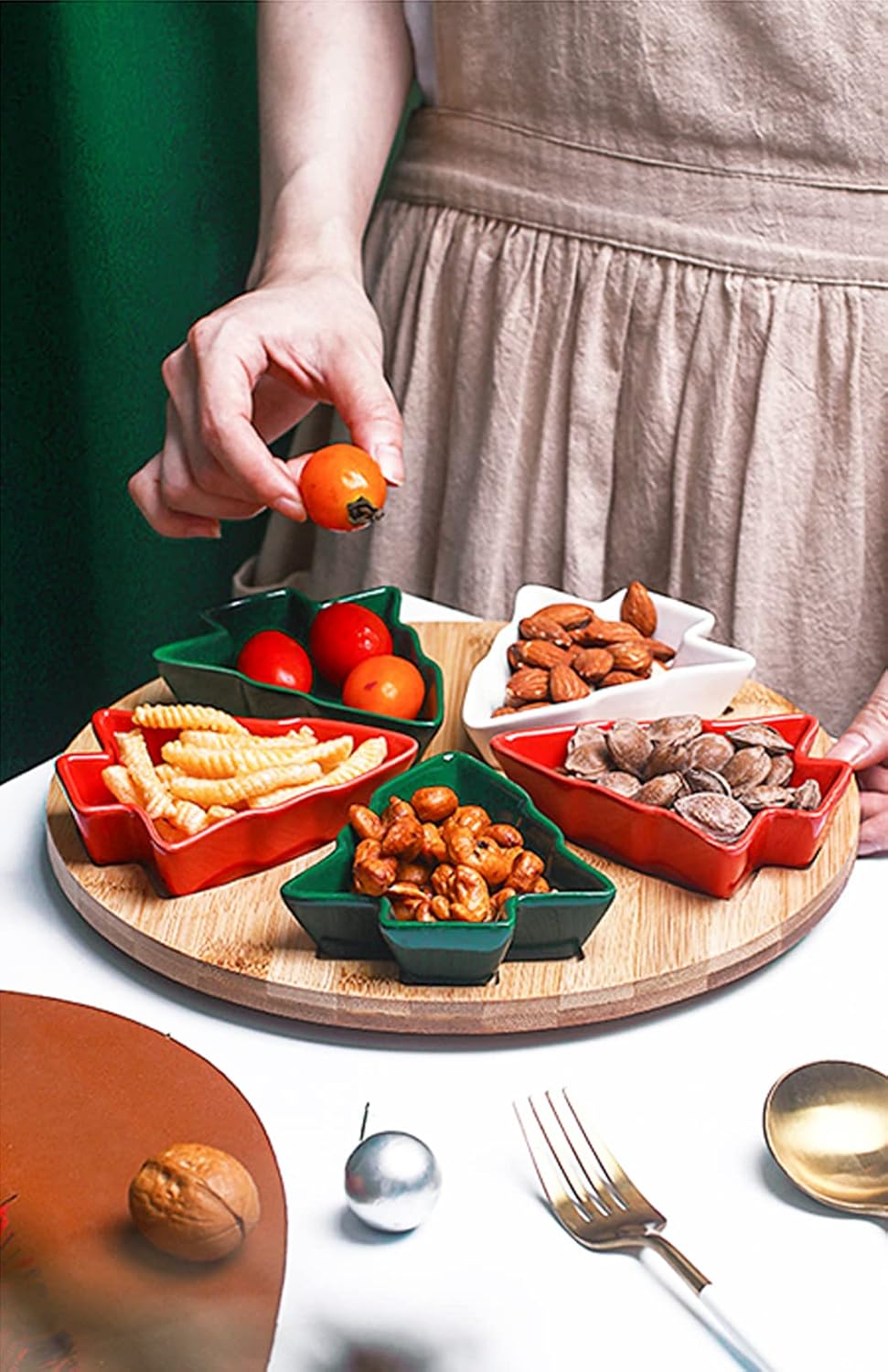 Rotating Colorful 108-inch 5PCS Plates Set