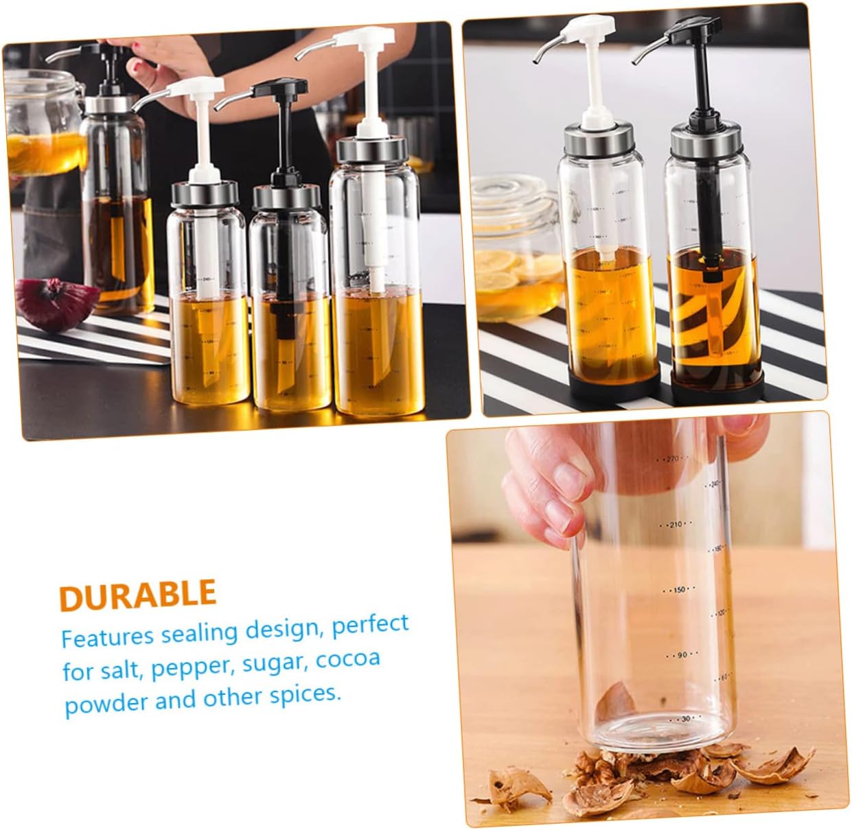 Sleek 500ml Honey Dispenser Jar for Kitchen
