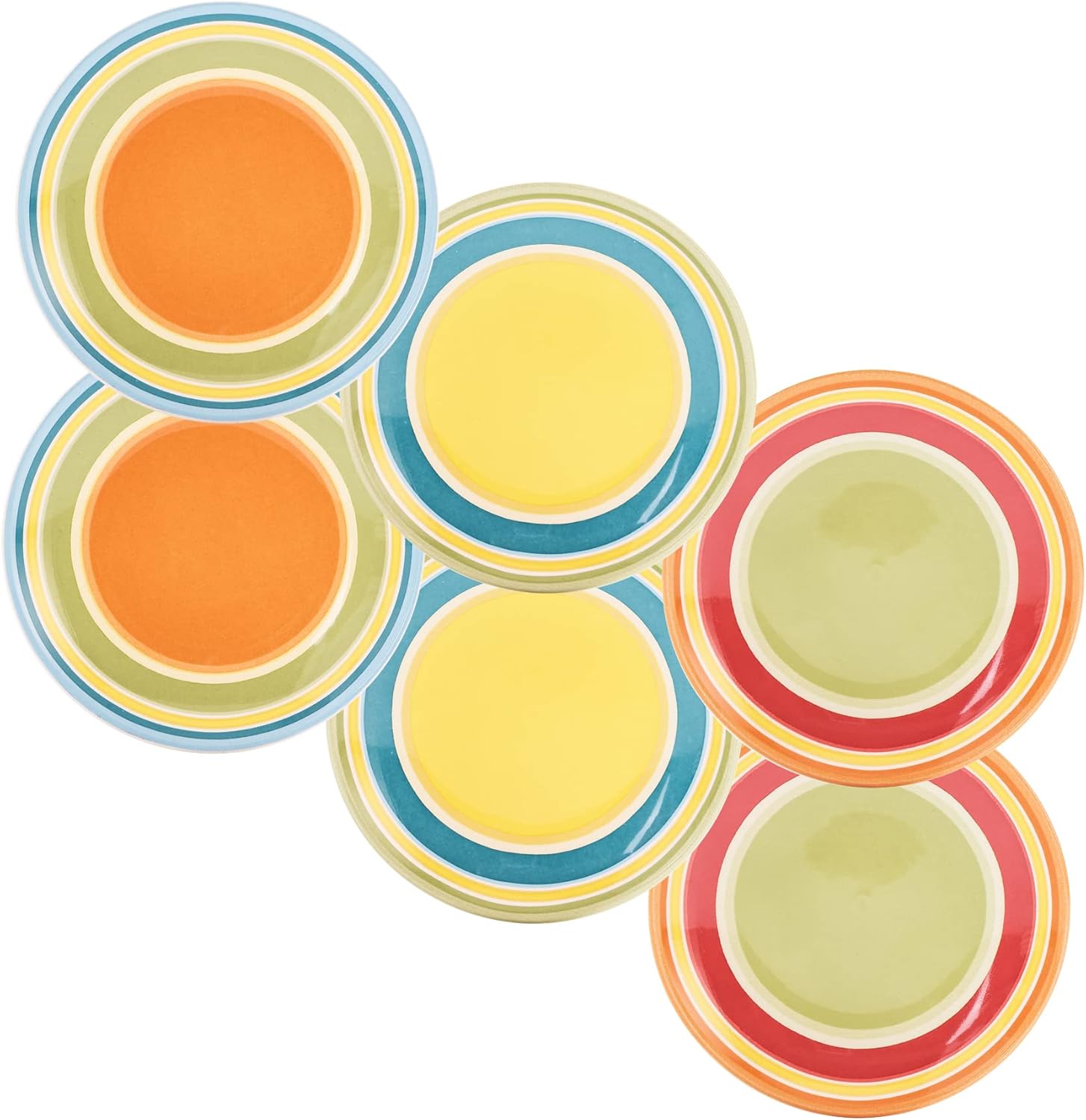 Bico Tunisian 6-inch Ceramic Plain Appetizer Plate Set of 6