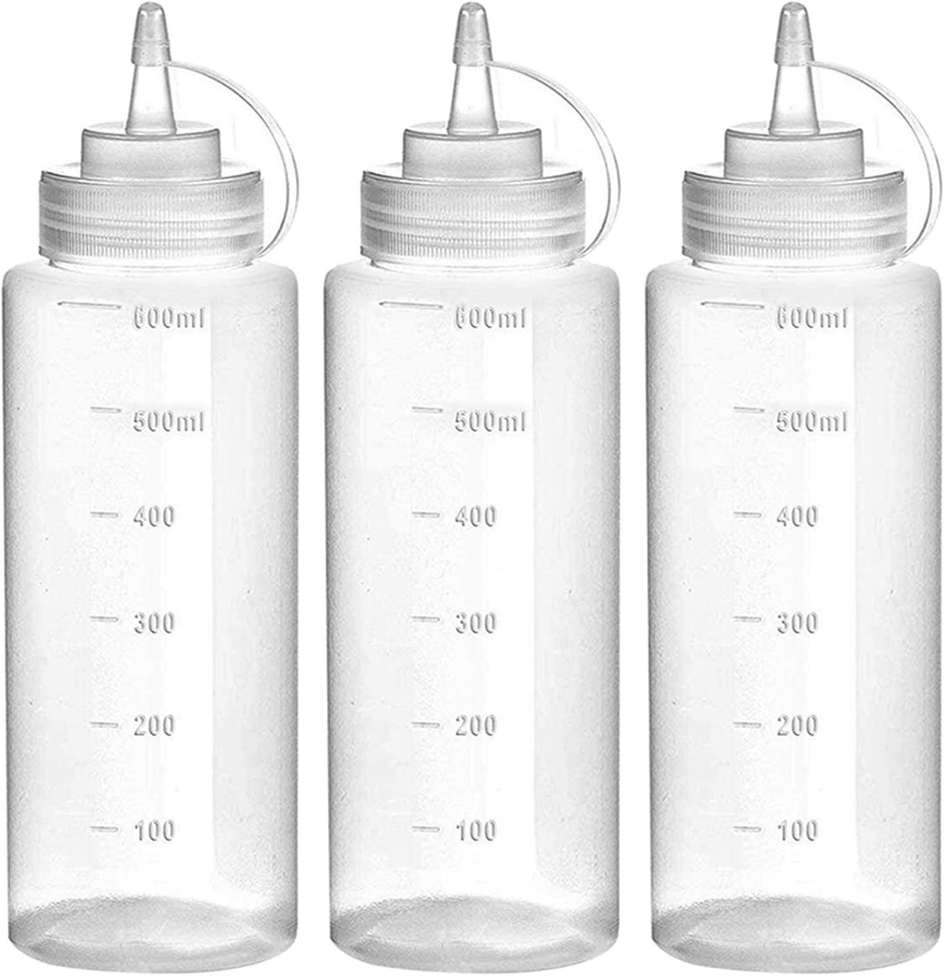 Axe Sickle 20 Oz Plastic Squeeze Condiment Bottle Set of 3