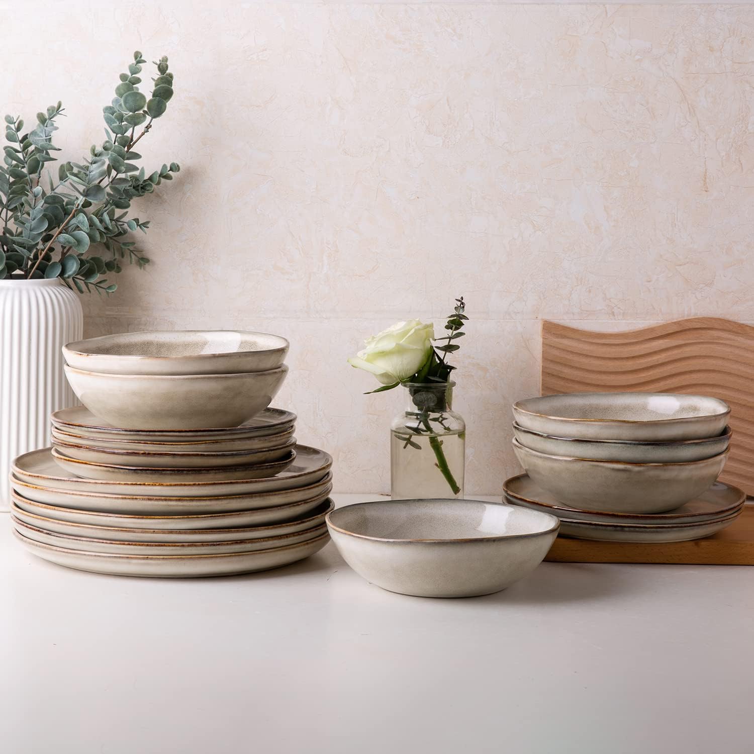 Unique Handmade Ceramic Plates Set