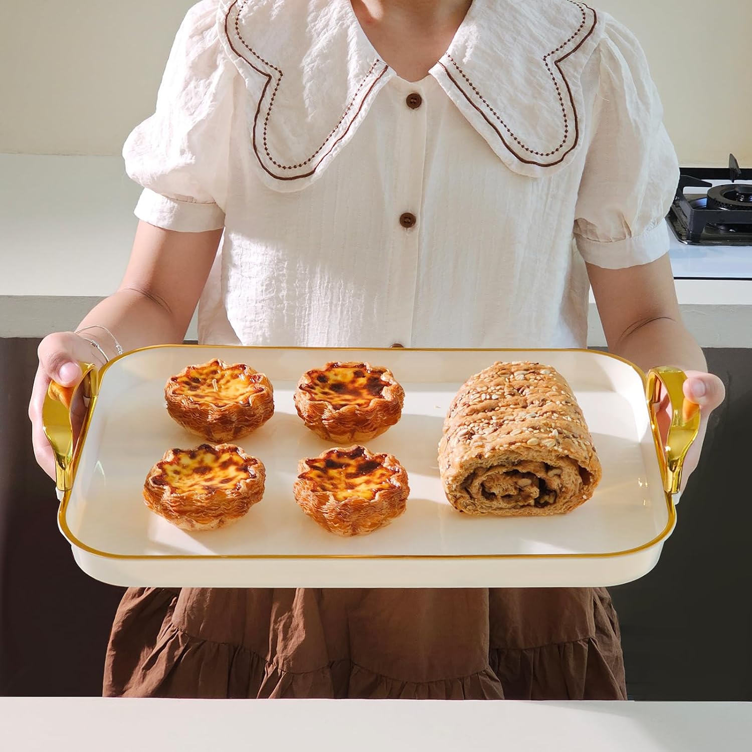 JEESA Set of 3 Serving Platters with Handles