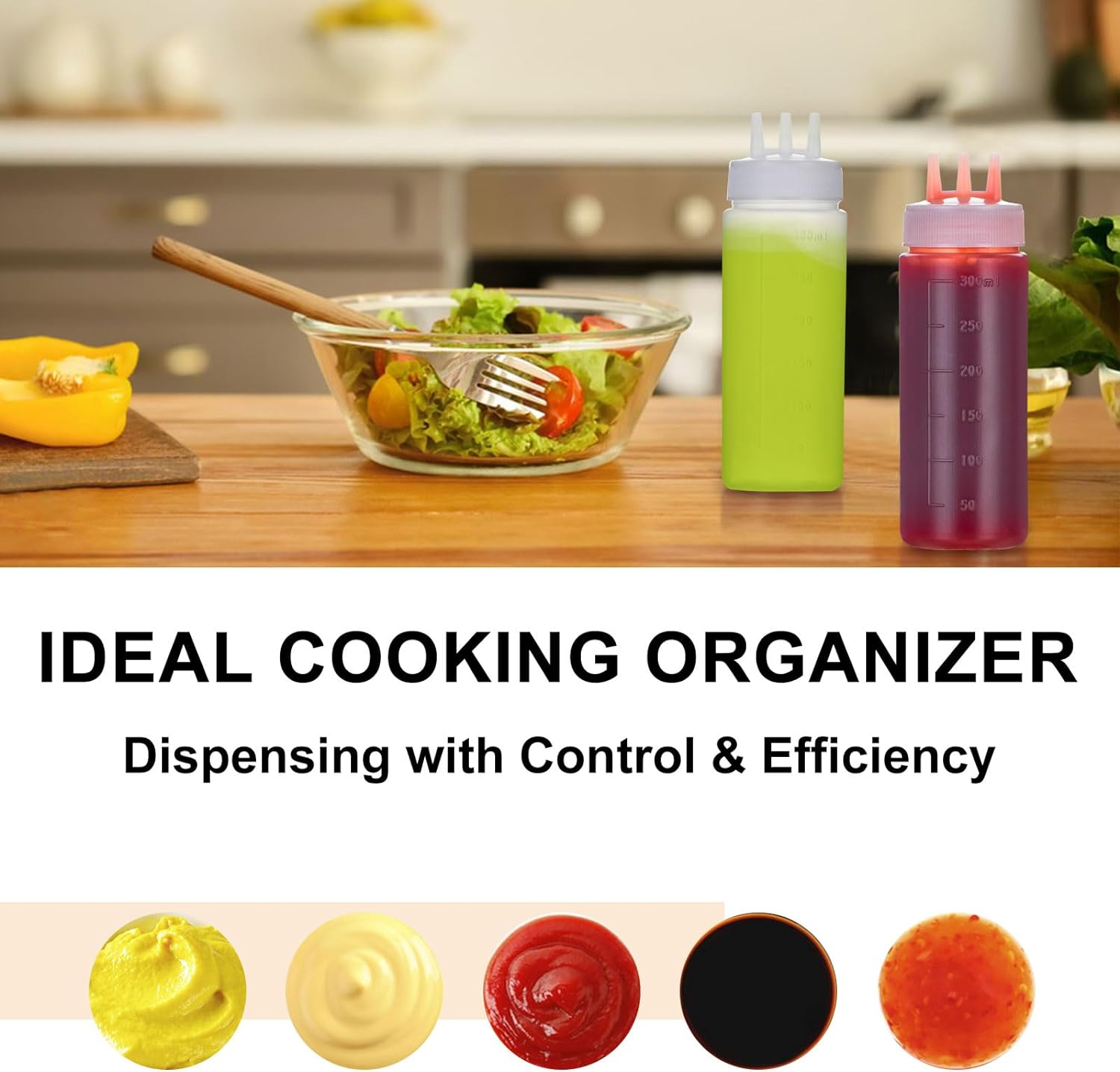 Squeeze Away Stress 3-Hole Condiment Bottles