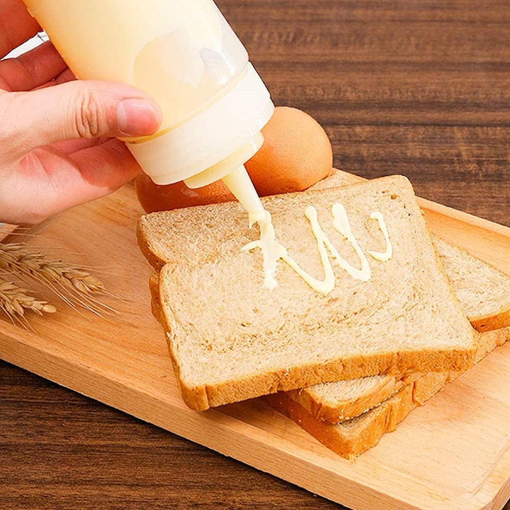 Abnaok Condiment Squeeze Bottles 2-Pack Durable Ergonomic