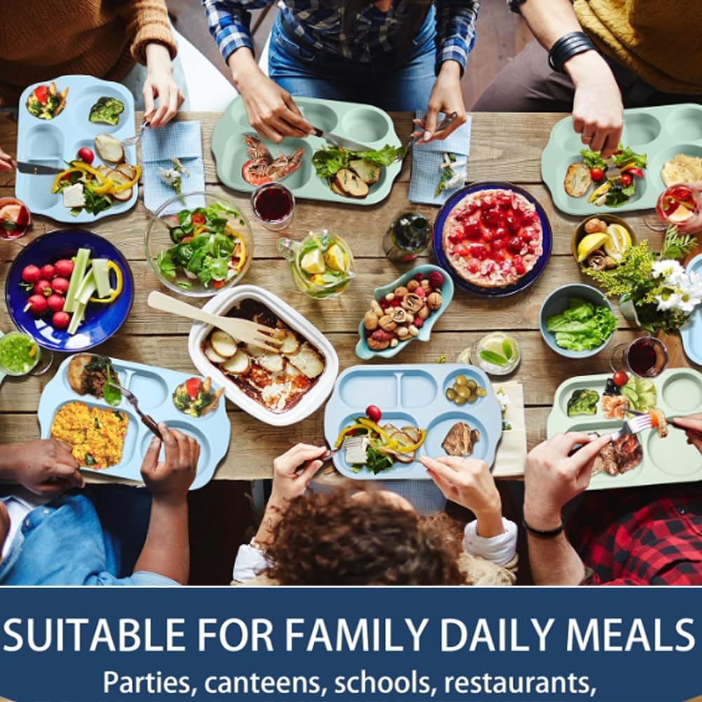 RUIBOLU 12 Divided Plates BPA-Free Portion Control