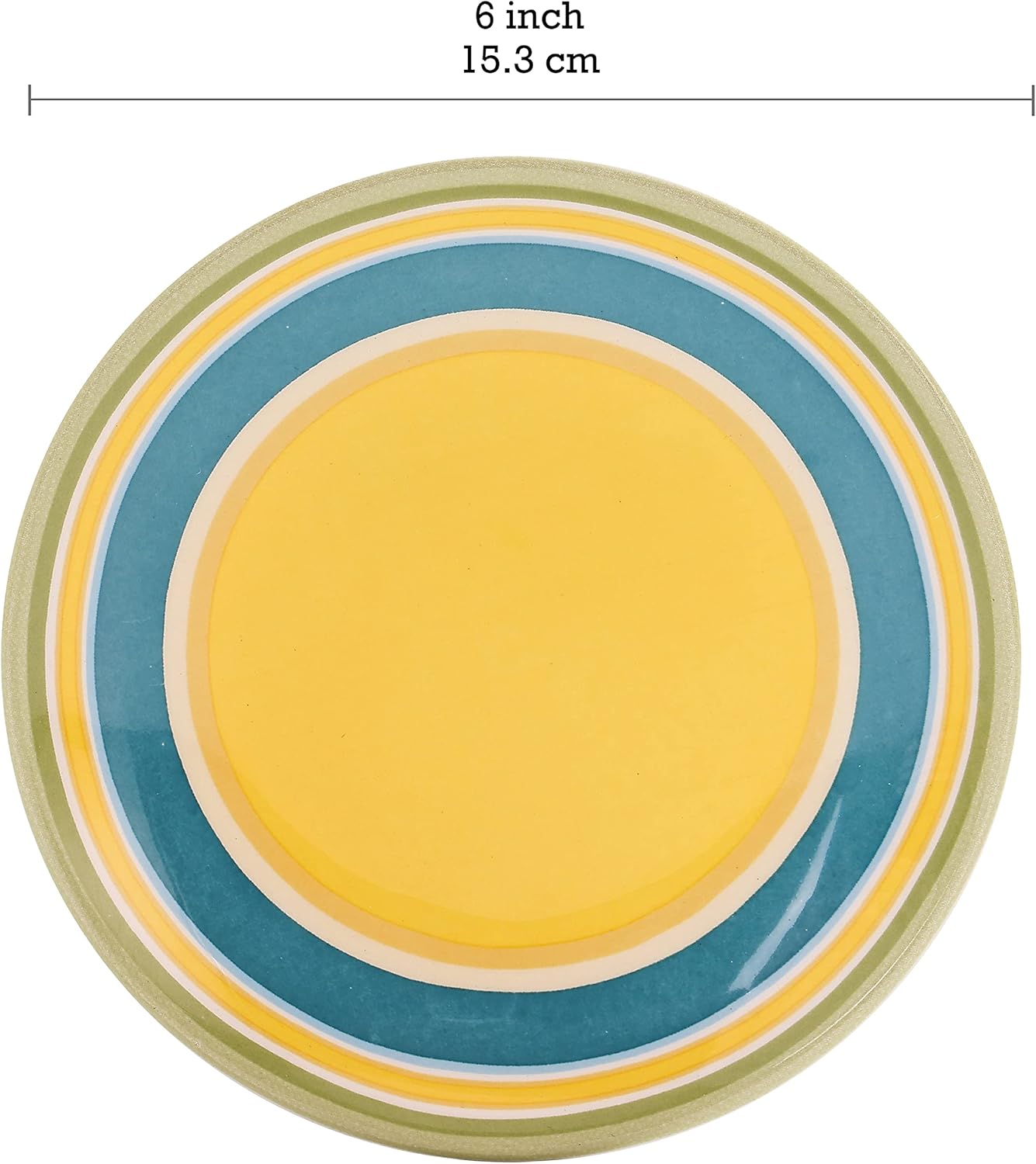 Bico Tunisian 6-inch Ceramic Plain Appetizer Plate Set of 6
