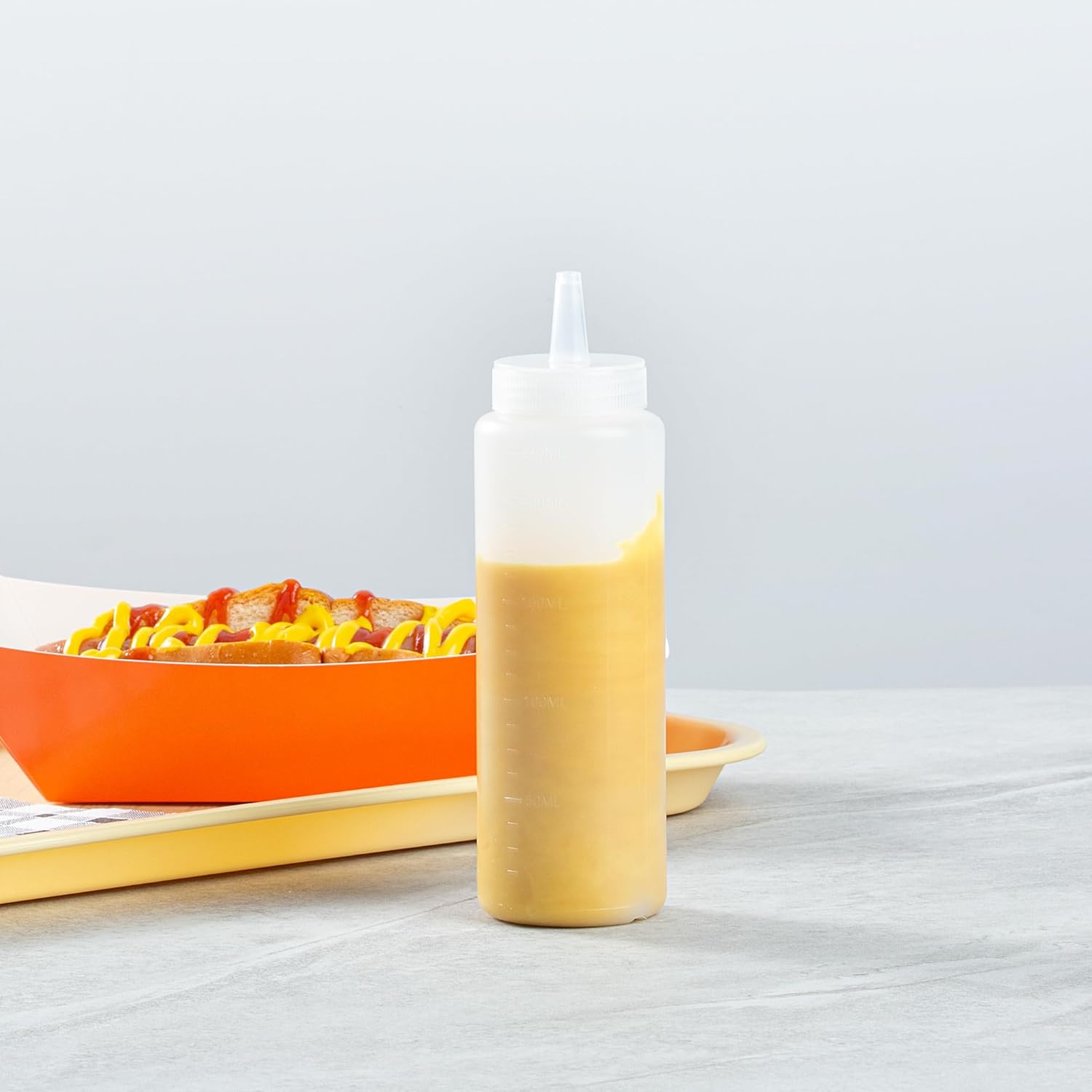 Restaurantware 8-Ounce Food Grade Condiment Squeeze Bottle Ergonomic Design