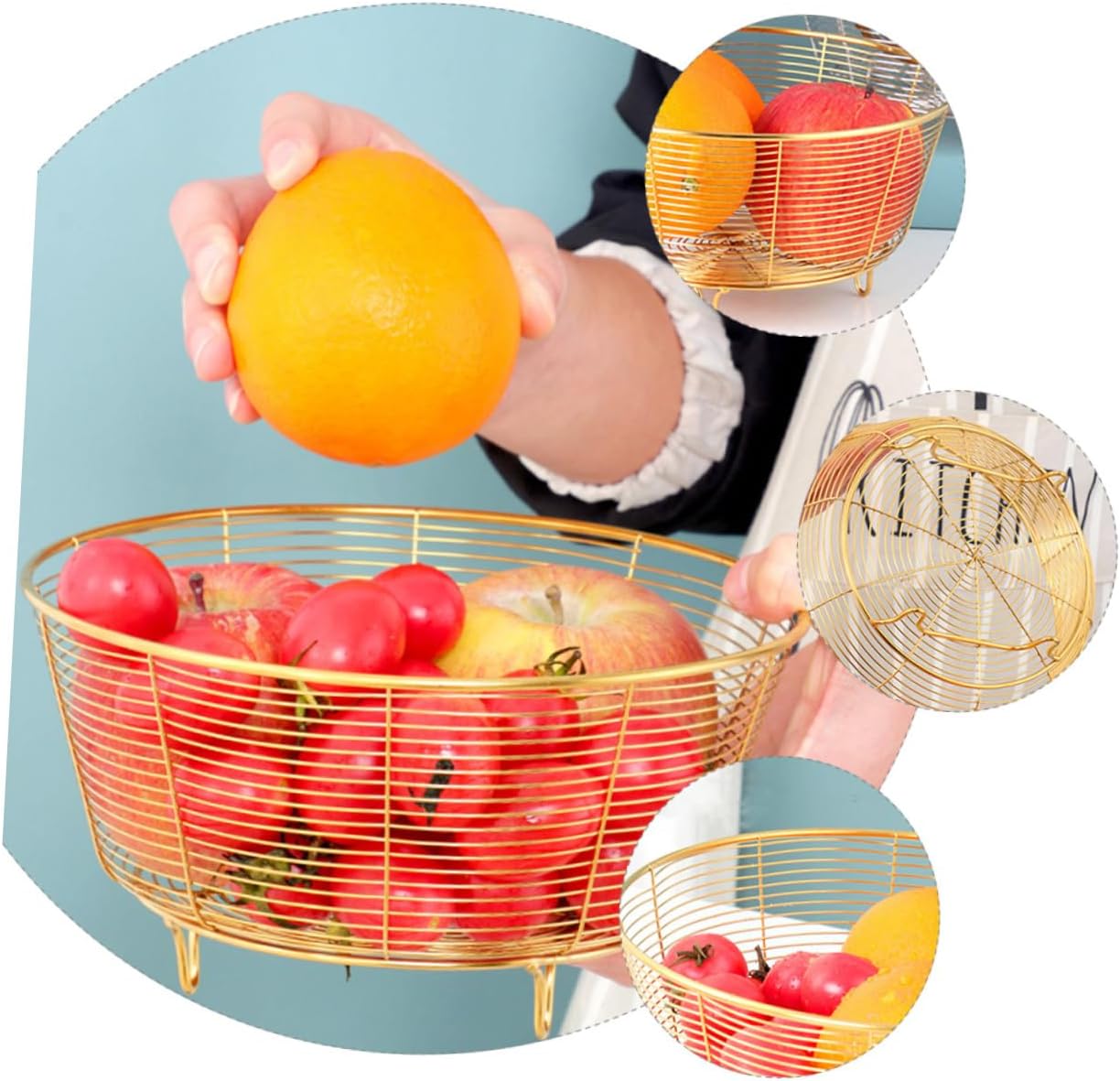 Perfect for Fruits Veggies Stainless Steel Drain Basket