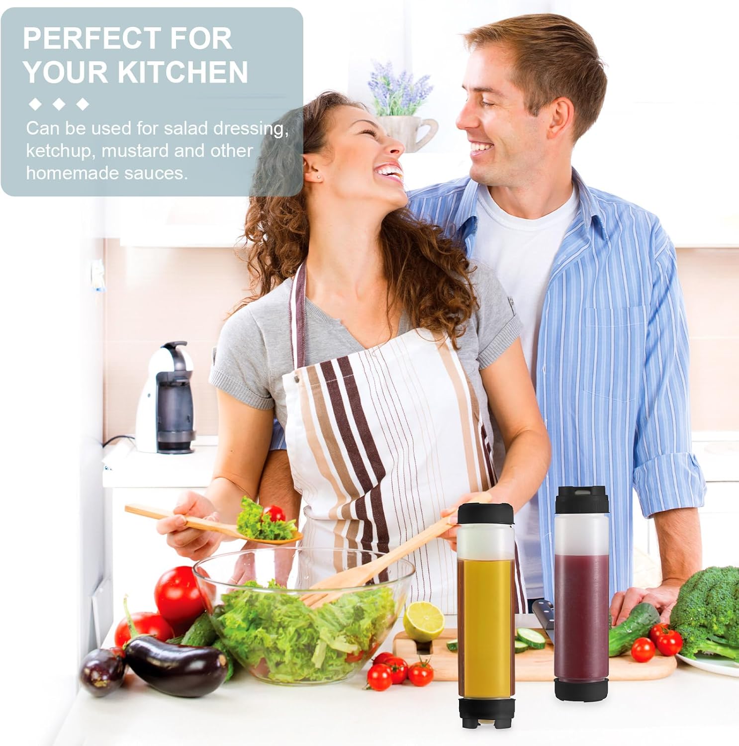 3-Piece Set of 16 oz Refillable Squeeze Bottles