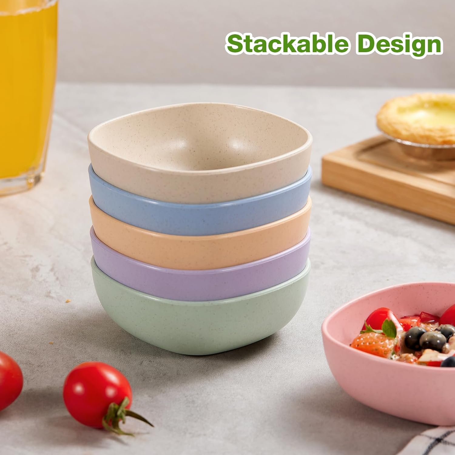Durable Wheat Straw Soy Sauce Bowls for Parties
