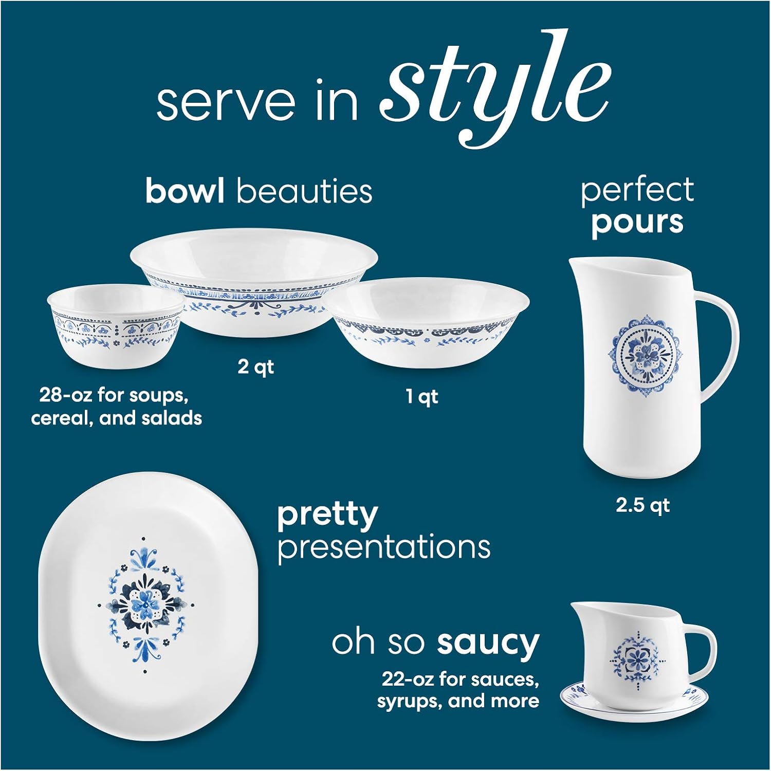 Corelle Vitrelle 2-Pack Durable Functional Delightful