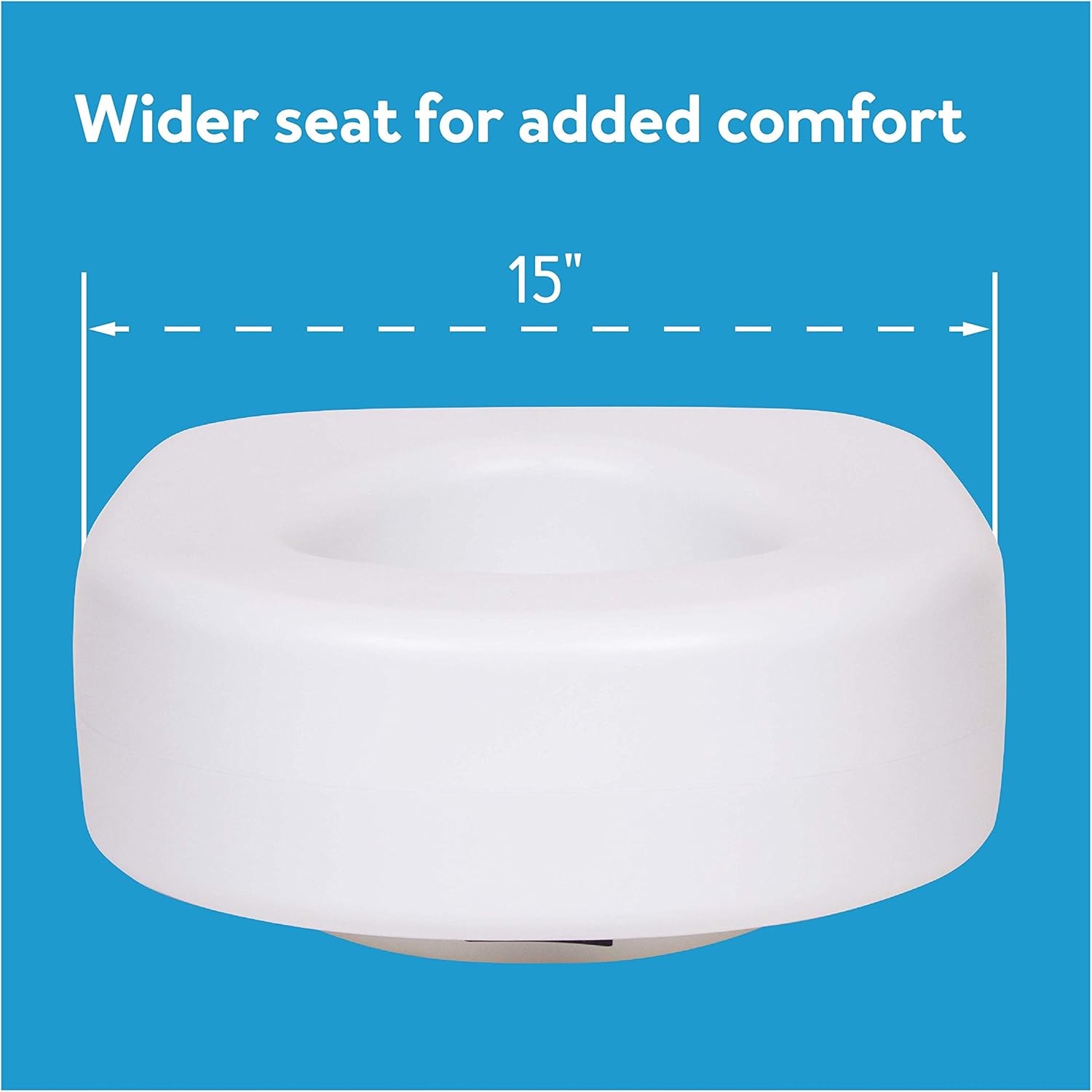Carex Elevated Toilet Seat - 55 inch Riser