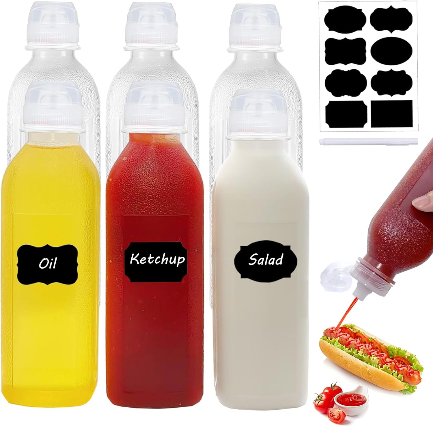 Sleek Design Squeeze Bottle Set for Cooking Camping