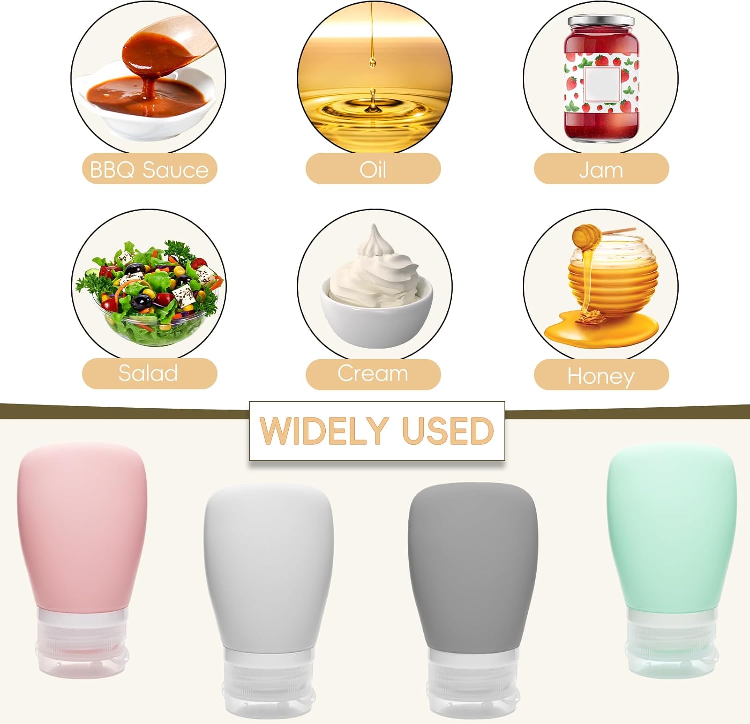 4-Piece Squeeze Salad Dressing Bottles Set